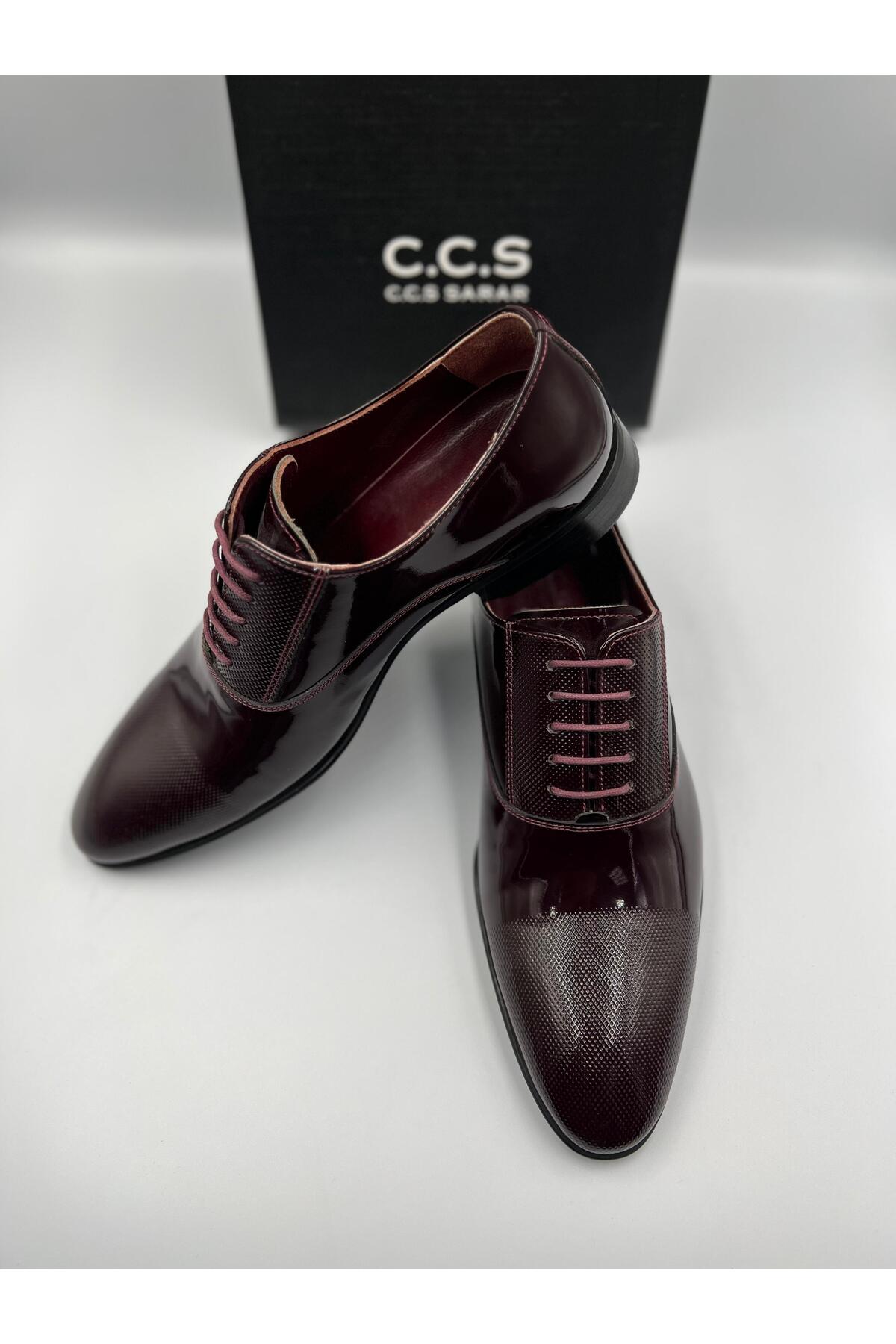 Sarar Burgundy Patent Leather Men display picture 2
