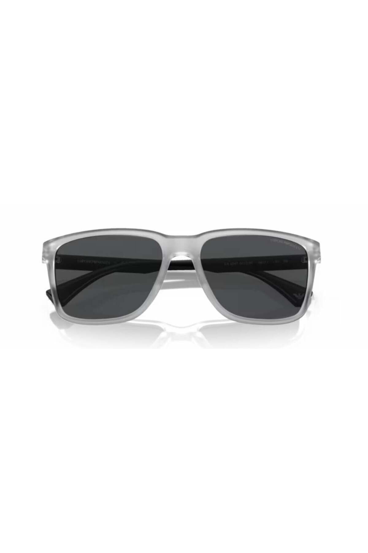 Emporio Armani-Matte Trasparent Grey Sunglasses 4047 5