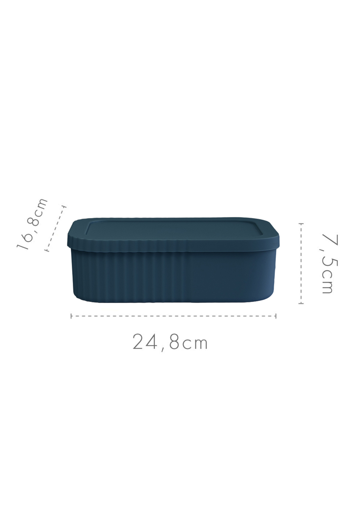 devigo-3Pcs 3 Liter Multi-Purpose Storage Box Set with Lid - Makeup, Cosmetic Personal Item Organizer 3