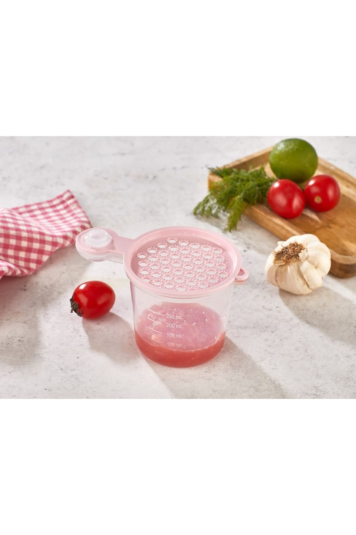 Minty Life-5 Functions Lemon Bowl Grater Egg Separator Oil Pot Funnel Measured Container 300 ml 7