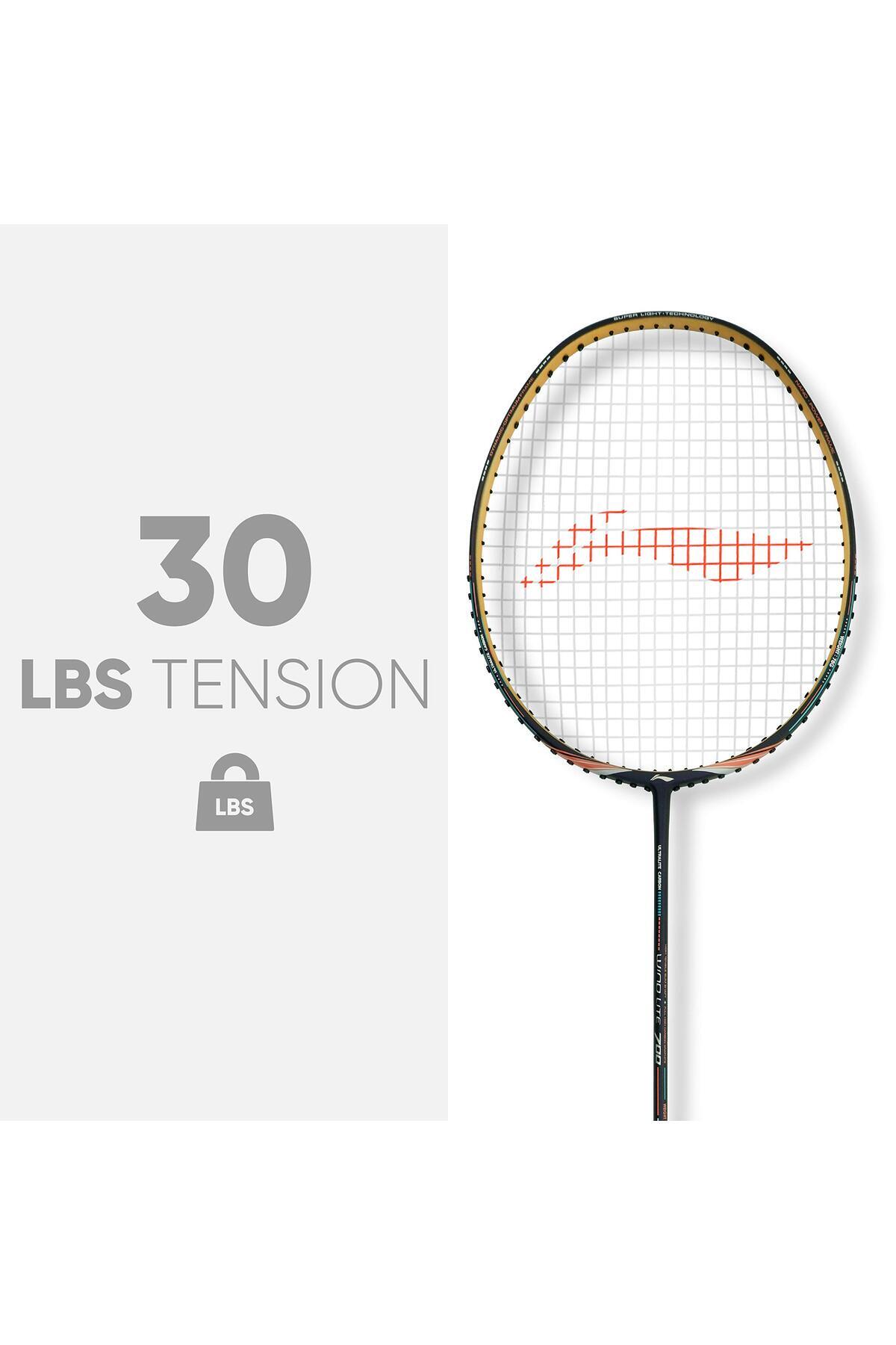 Li-Ning-Wind Lite 700 Carbon Fiber Strung Badminton Racket with Free Cover(Purple/Peach,Set of 1) 7