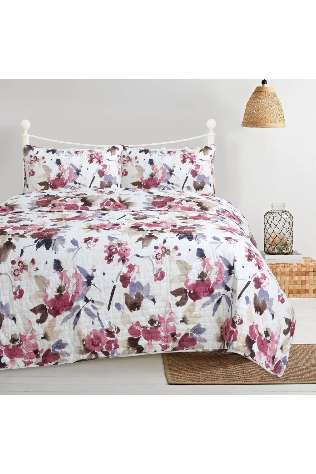 Orange Bed & Bath-طقم لحاف مزدوج الحجم من Hg Spring، 3 قطع، 269 × 233 سم 1