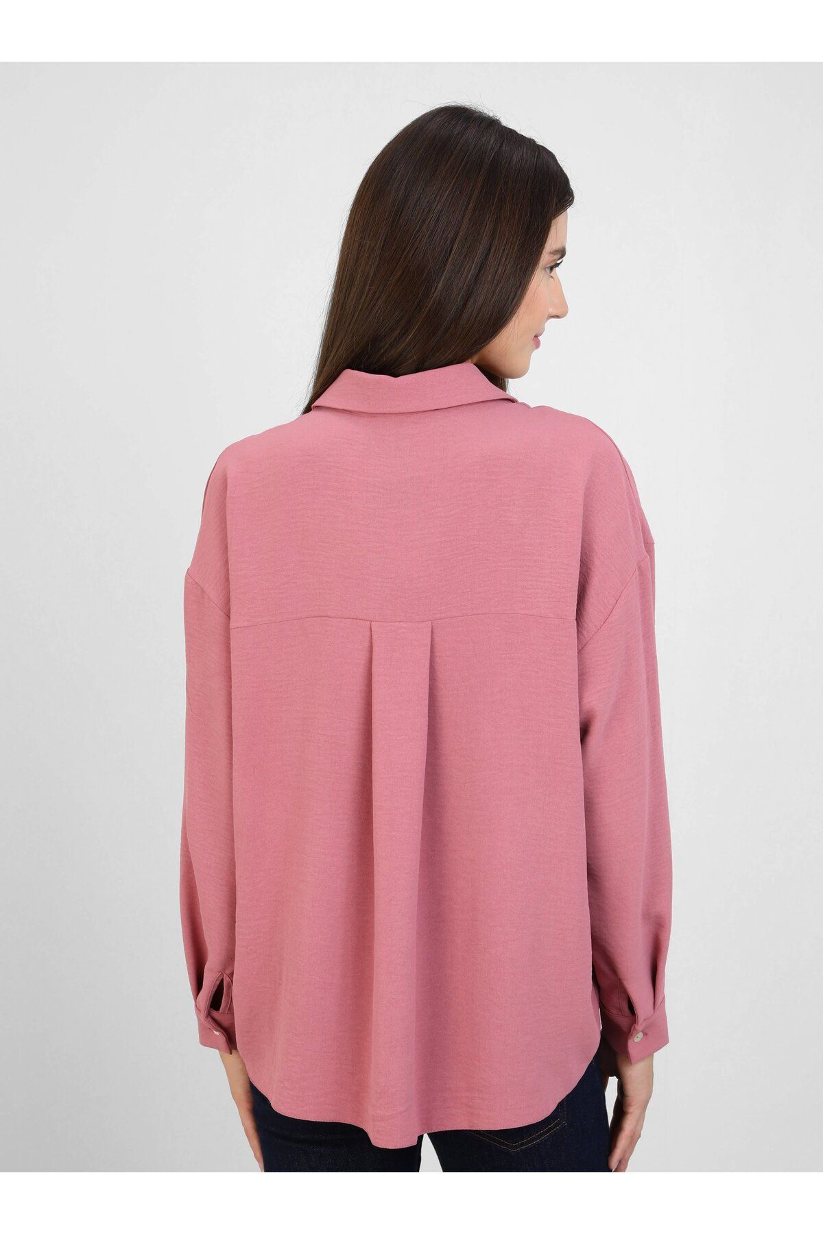 Refka-Aerobin Button Detailed Blouse / Shirt - Dark Rose - Refka 5