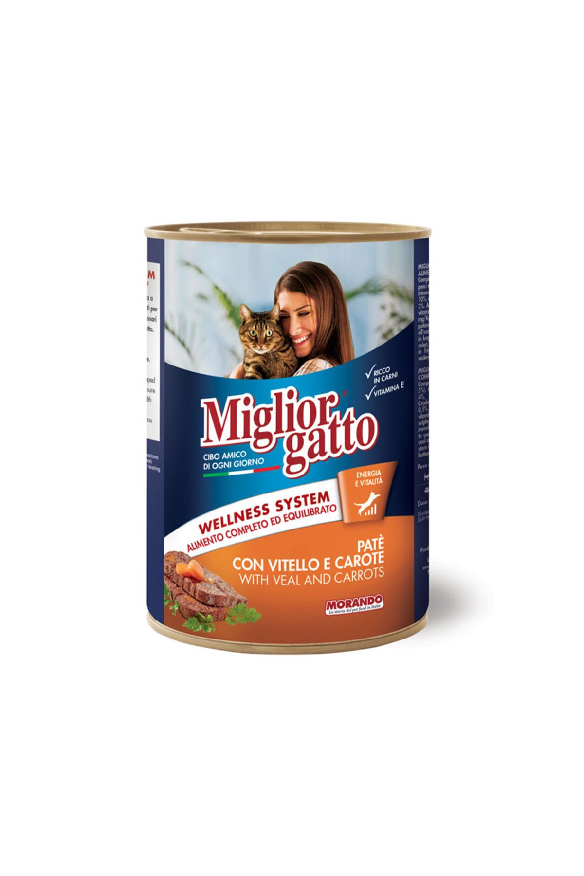 Miglior-Gatto Pate with Veal and Carrots Canned Cat Food - 400 g 1