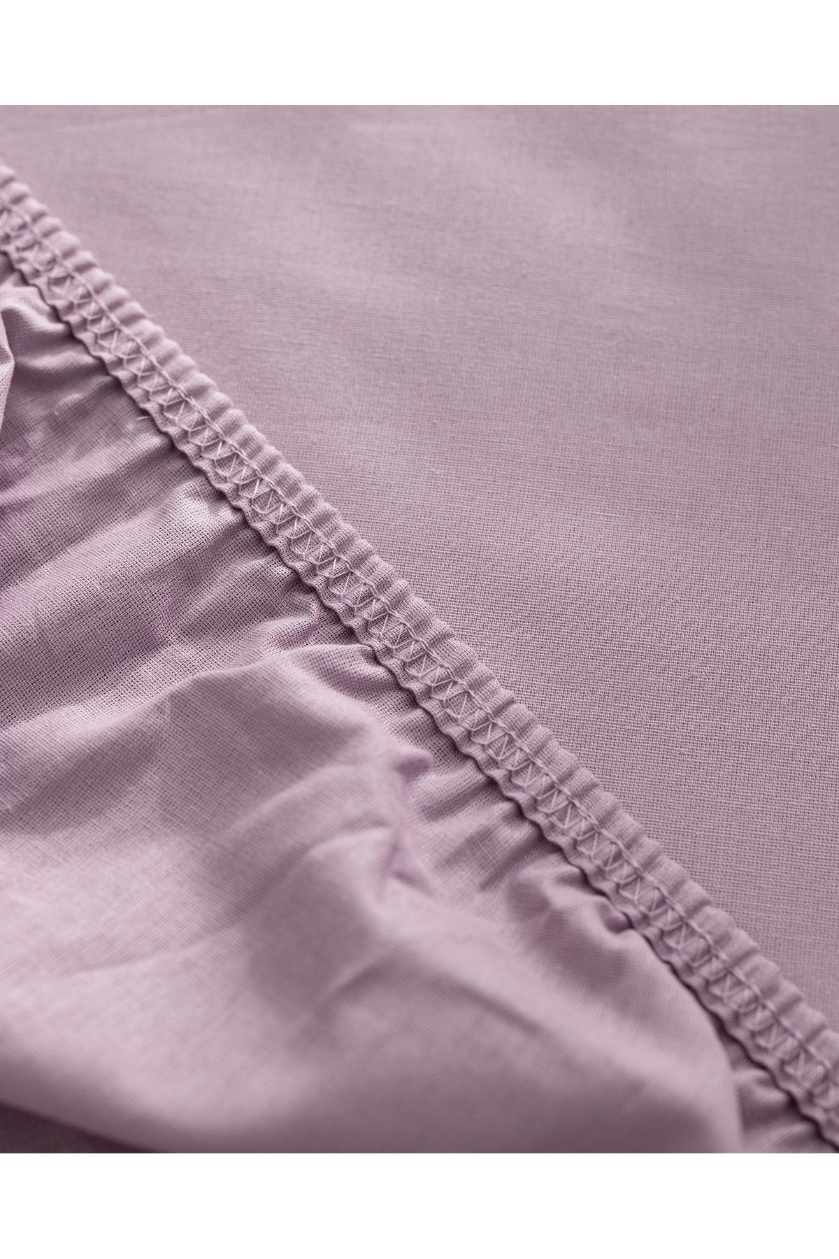 Madame Coco-Manon Double 100% Cotton Ranforce Fitted Sheet - Light Plum 2