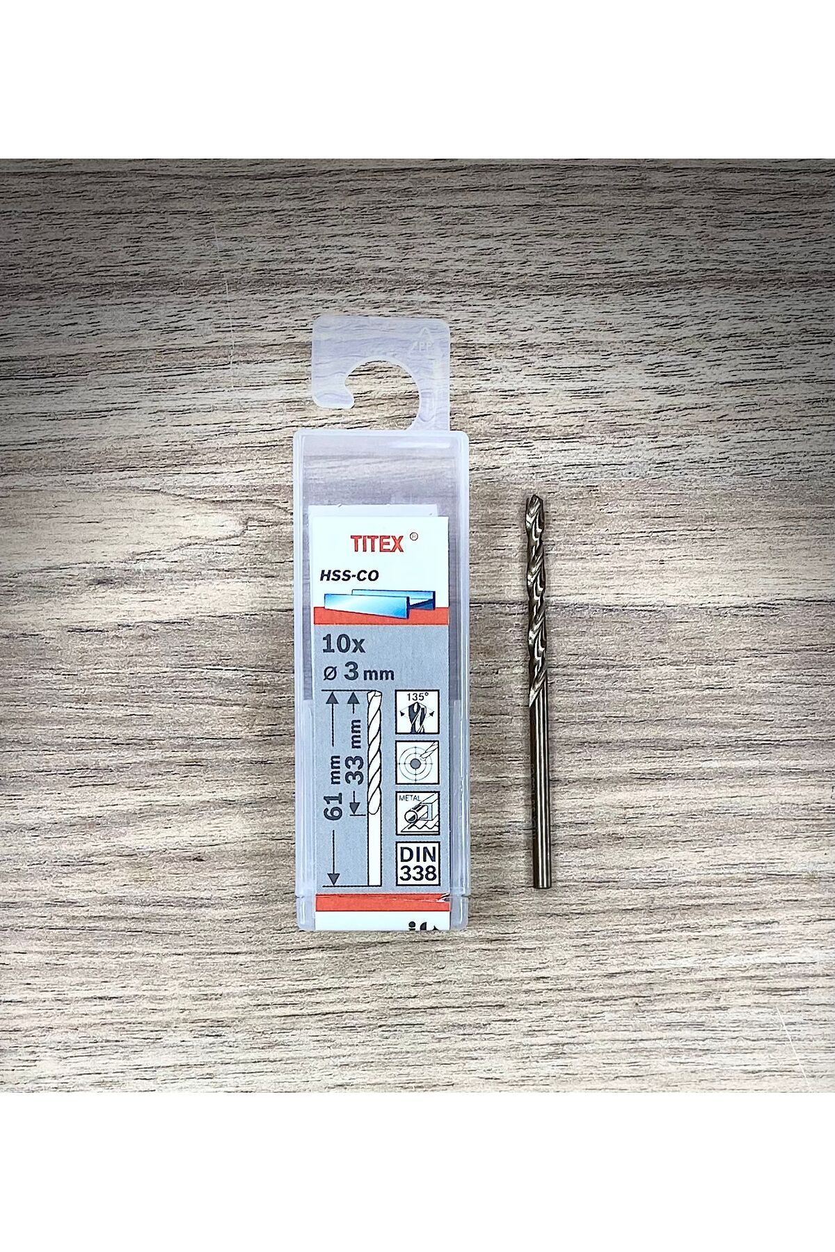 OKN TİTEX HSS-Co Kobaltlı Metal-Paslanmaz Matkap Ucu 3 mm YÜKSEK KALİTE YÜKSEK PERFORMANS ( 1 ADET)