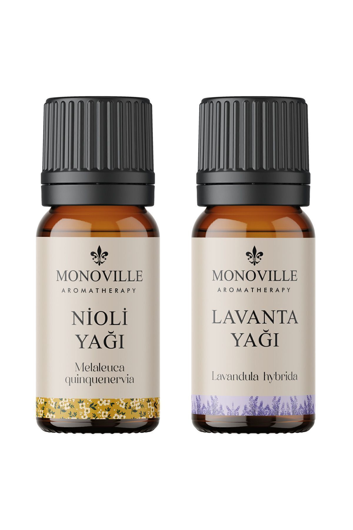 Monoville Nioli Yağı 10 ml, Lavanta Yağı 10 ml 2'li Set %100 Saf ve Doğal (Niaouli and Lavender Oil) 2x10 ml