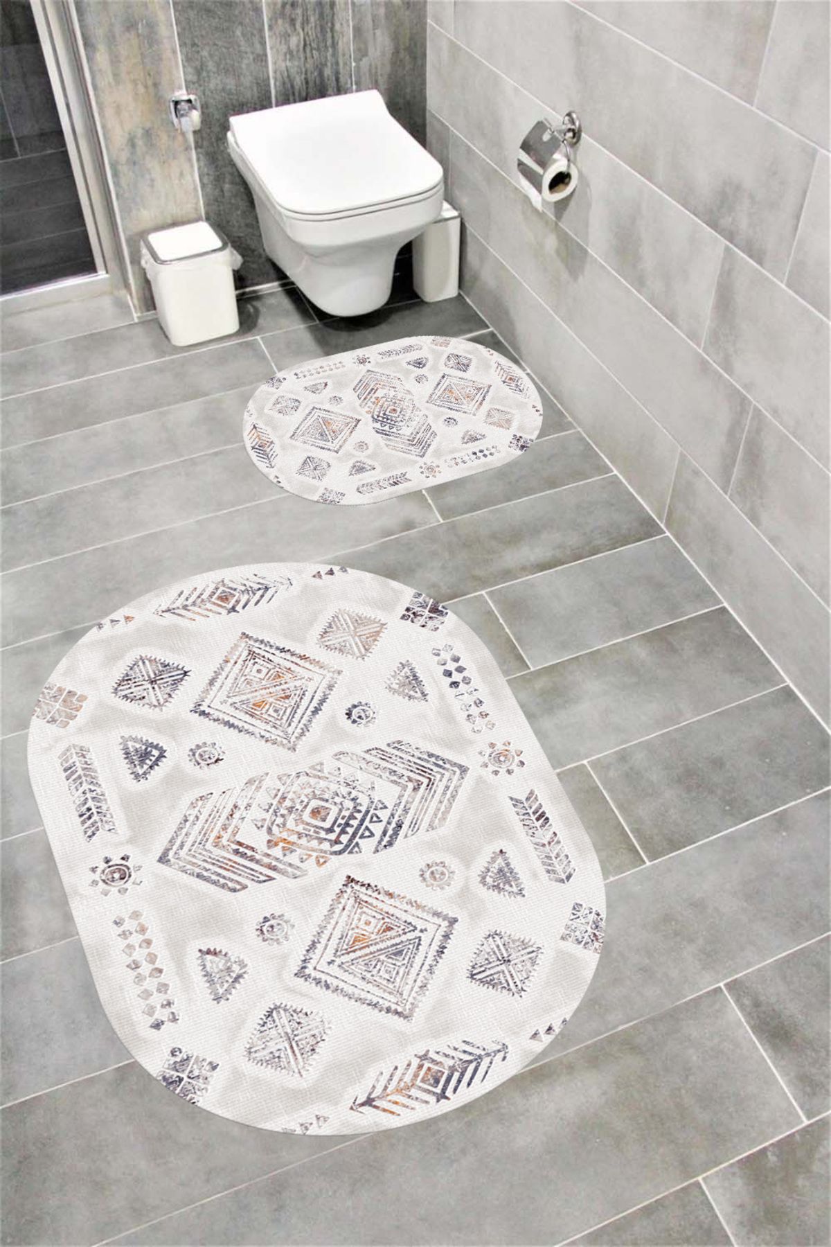 Bordo Halı Su Emici Yumuşak Kaymaz Taban Sünger Dolgulu Yıkanabilir Dekoratif Banyo Paspası-1198
