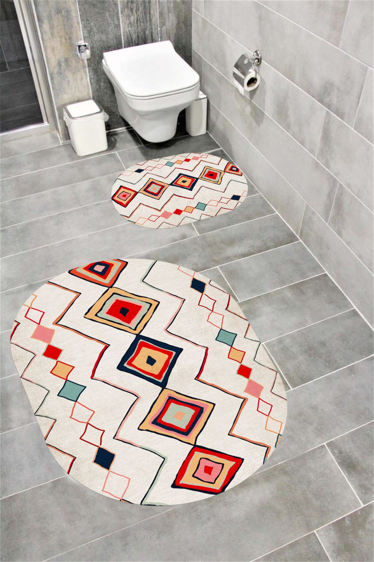 Bordo Halı Su Emici Yumuşak Kaymaz Taban Sünger Dolgulu Yıkanabilir Dekoratif Banyo Paspası-iskandinavrenkli