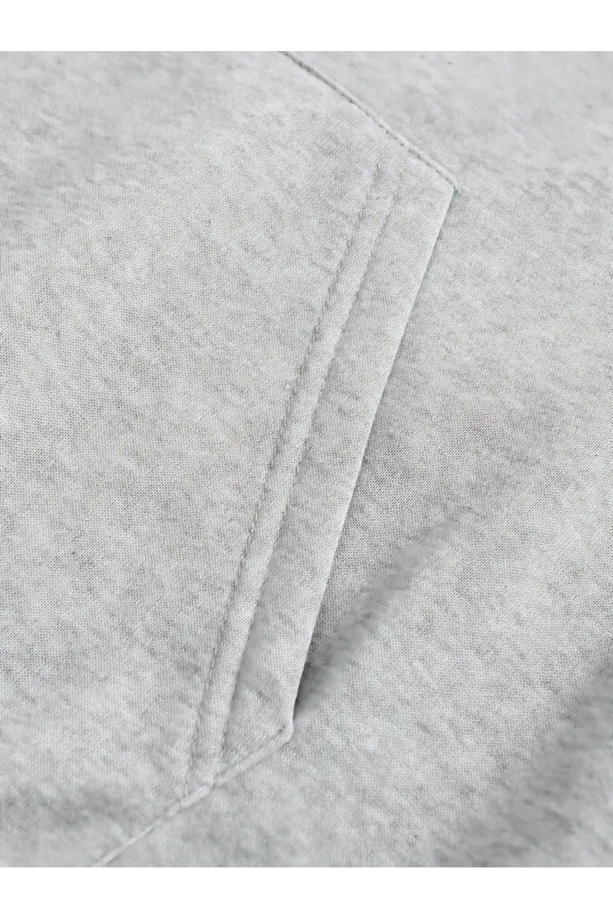 Pink Sky Baskılı Gri Oversize Kapşonlu Sweatshirt Hoodie görsel 5