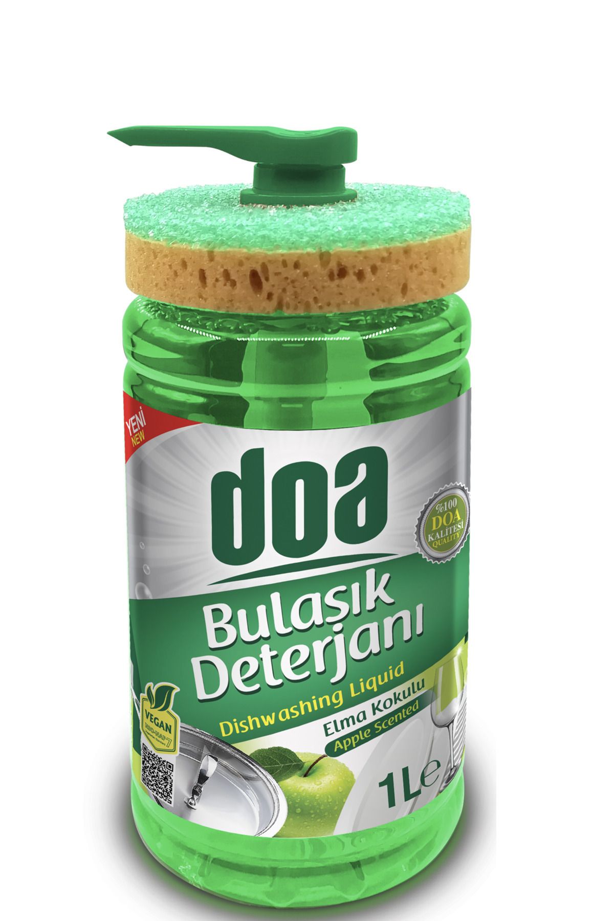 Doa Sıvı Bulaşık Det. Süngerli Elma Kokulu 1000 ml