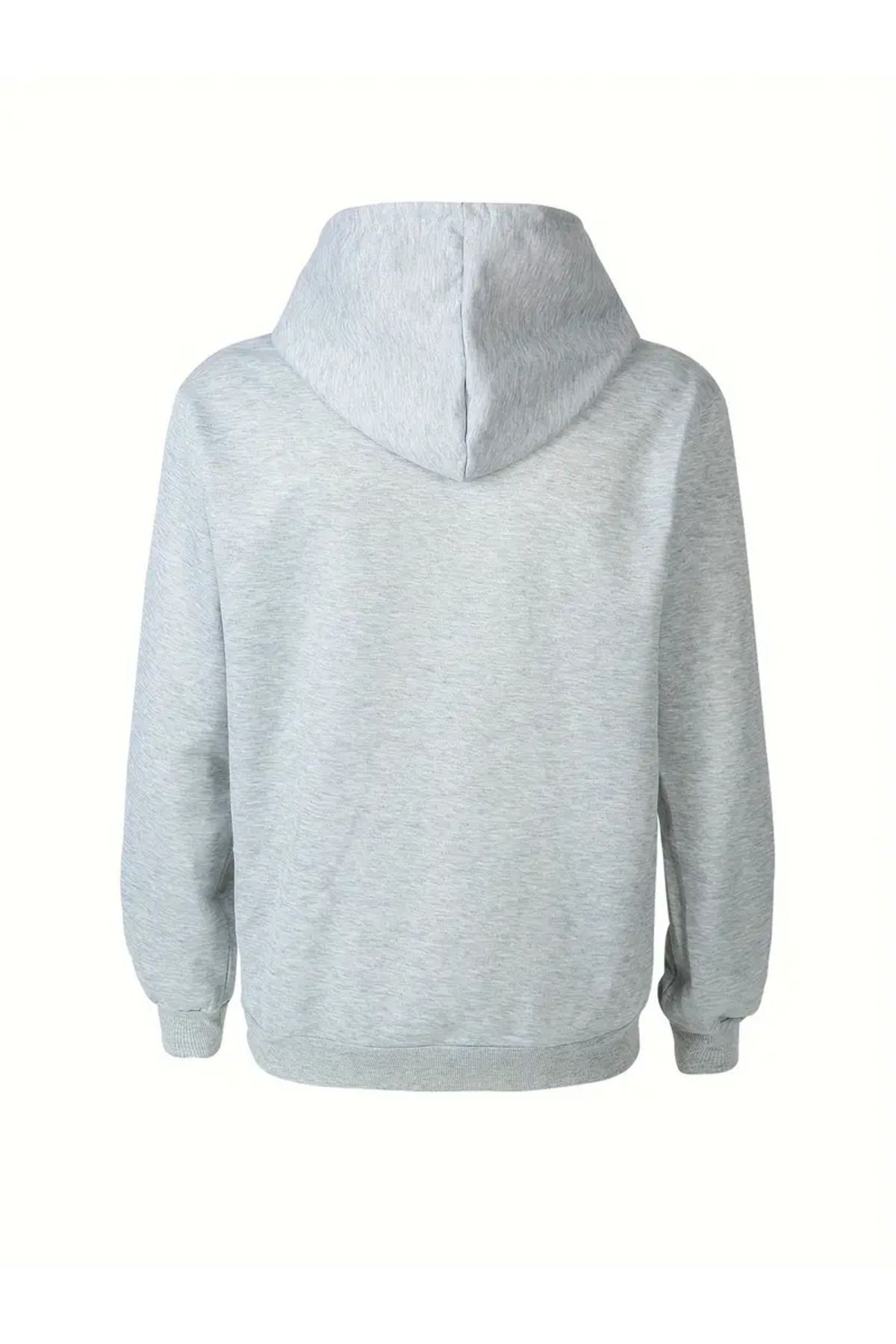 Pink Sky-Gray Oversize Hooded Sweatshirt - Printed Hoodie 2