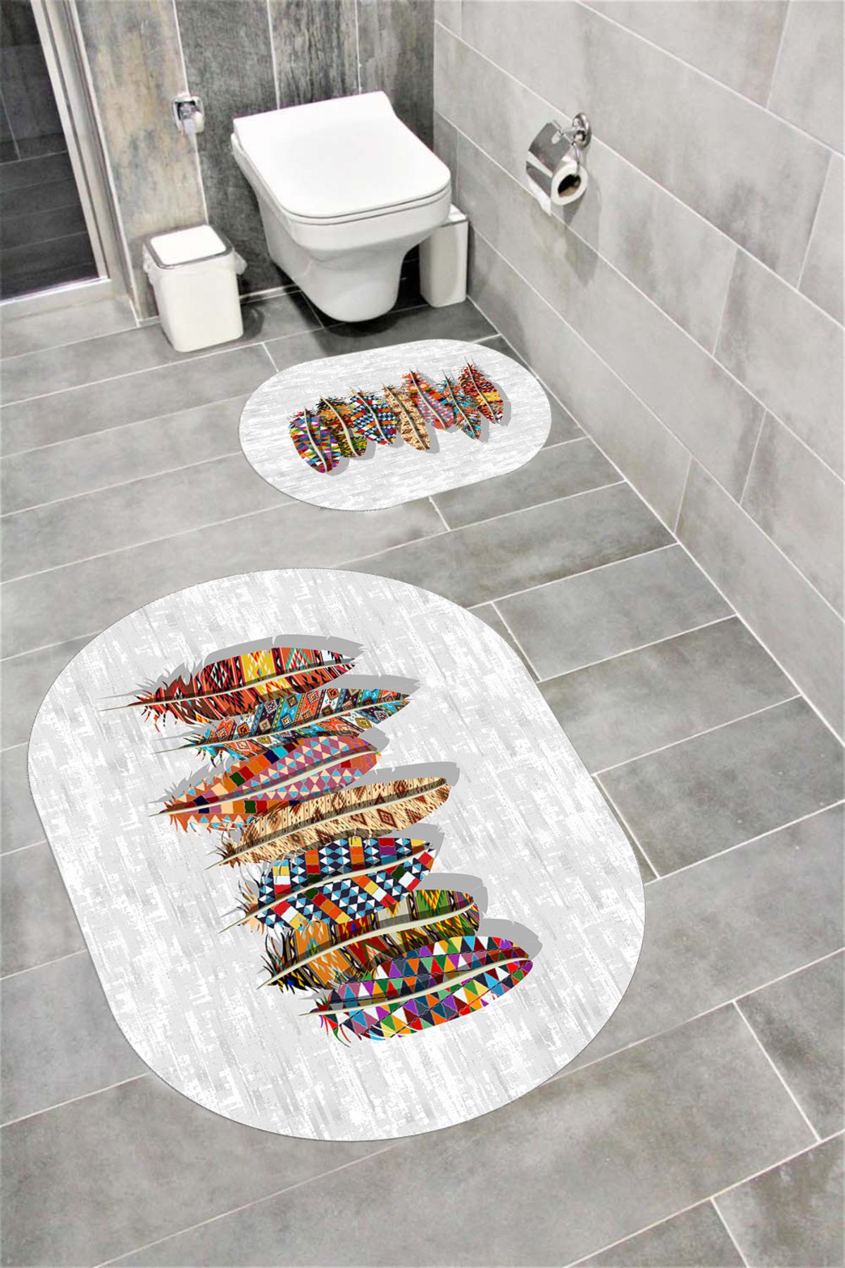Bordo Halı Su Emici Yumuşak Kaymaz Taban Sünger Dolgulu Yıkanabilir Dekoratif Banyo Paspası-doruk