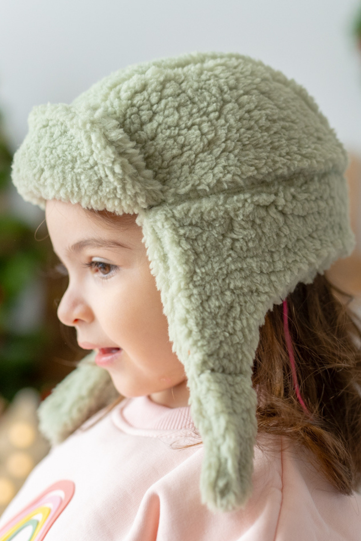 Mama Yoyo Baby Kids Teddy Bebek / Çocuk Bere - Yeşil 0-2 Yaş fotoğrafı 3 (önizleme)