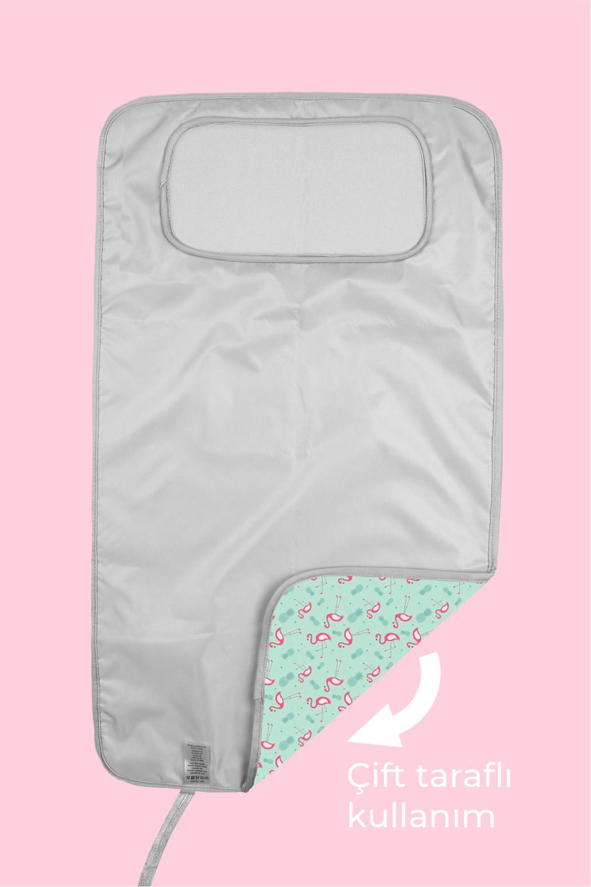 HAMUR Anne Bebek Bakım Örtüsü Alez Yenidoğan Alt Açma Değiştirme Flamingo Organizer Ped Minder ÇiftTaraflı fotoğrafı 4 (önizleme)