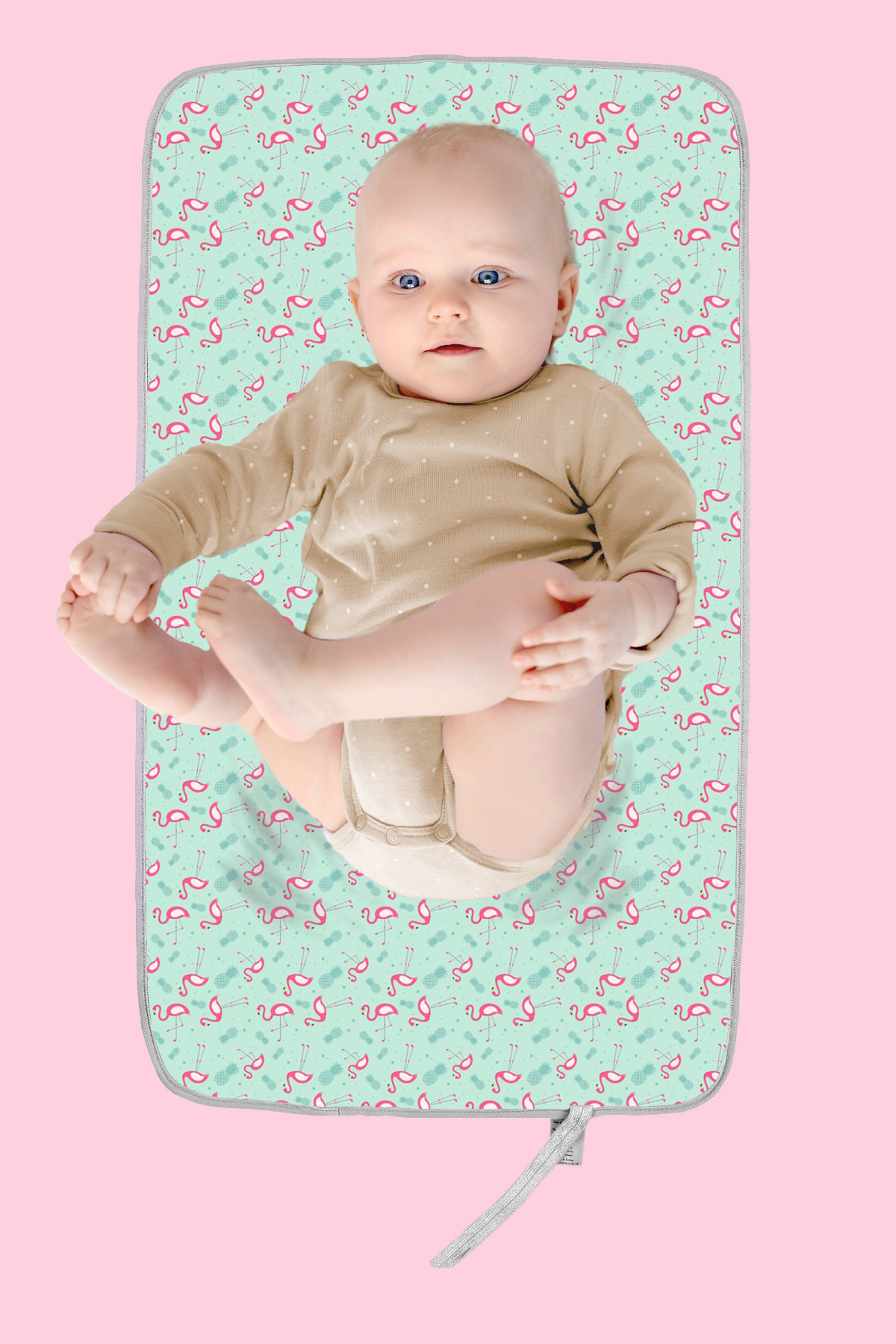 HAMUR Anne Bebek Bakım Örtüsü Alez Yenidoğan Alt Açma Değiştirme Flamingo Organizer Ped Minder ÇiftTaraflı fotoğrafı 2 (önizleme)