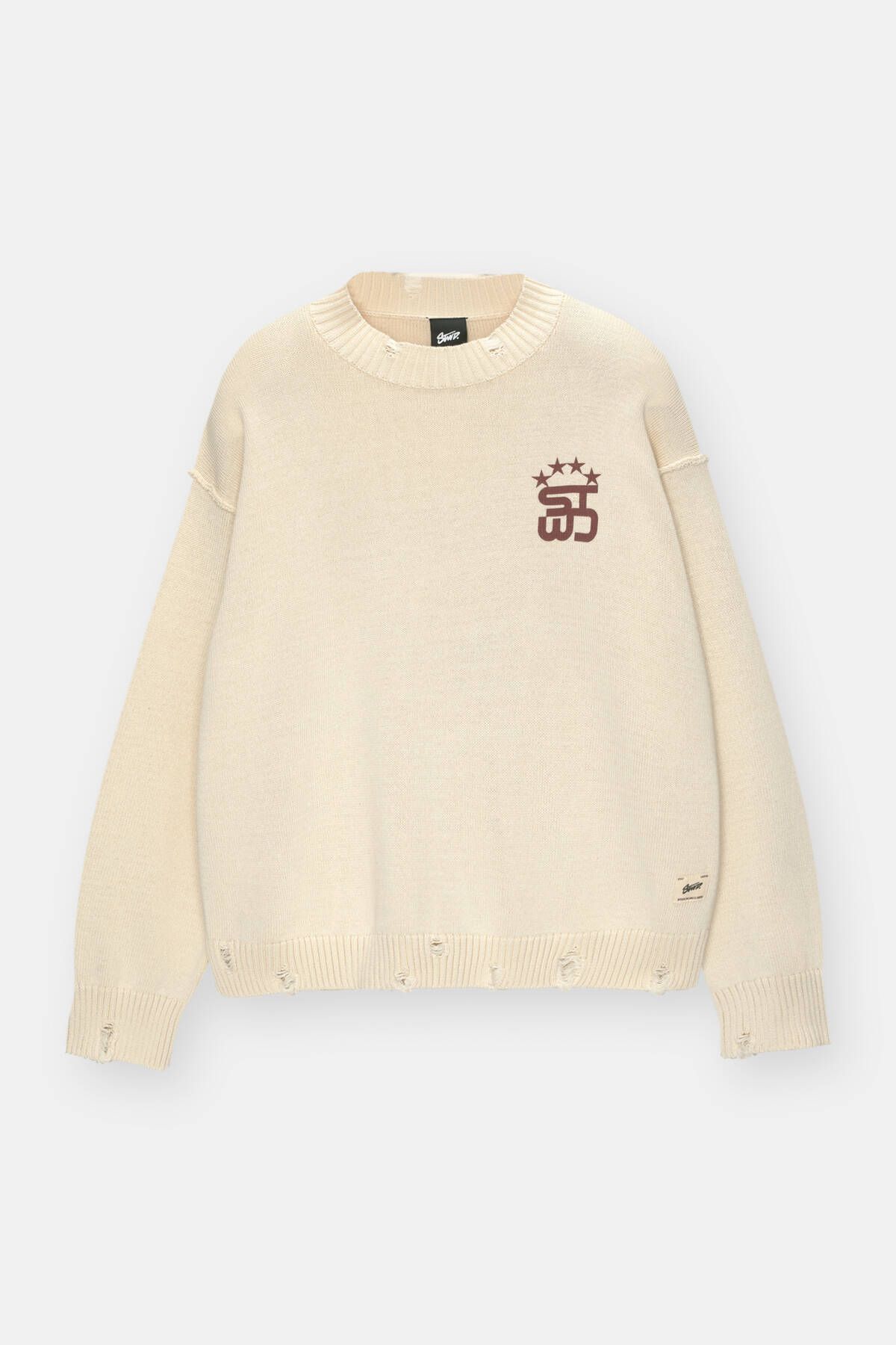 Pull & Bear-Distressed Stwd Sweater 5