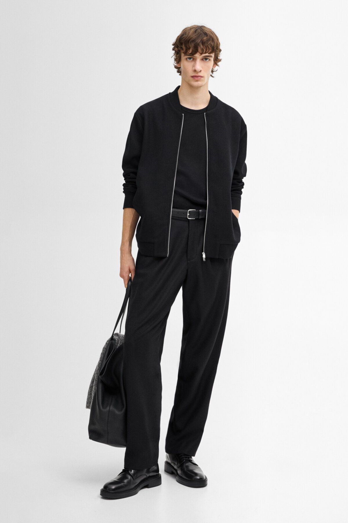 ژاکت بمب افکن دوتایی پشمی Massimo Dutti