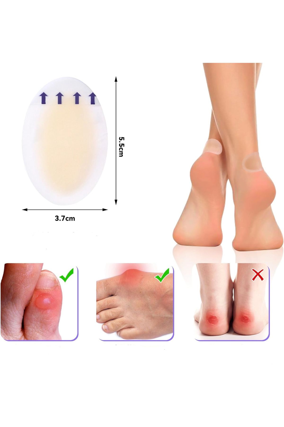 Roll-1 Box 4 Pcs Tape Heel Tape Prevent Foot Strokes 2