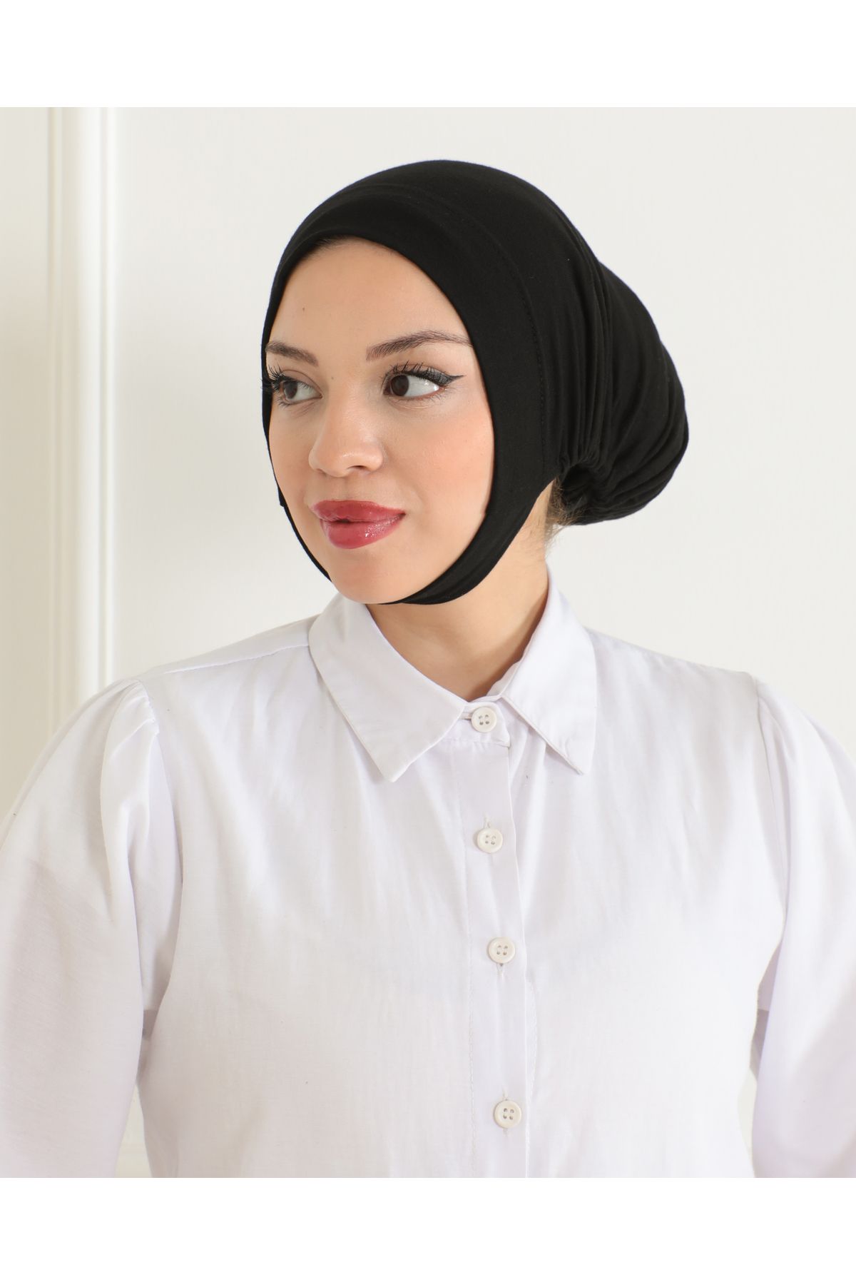 Melodi Scarf-Hijab pentru femei, cu volum mare, practic, anti-alunecare, pentru gât și sub bărbie. 4