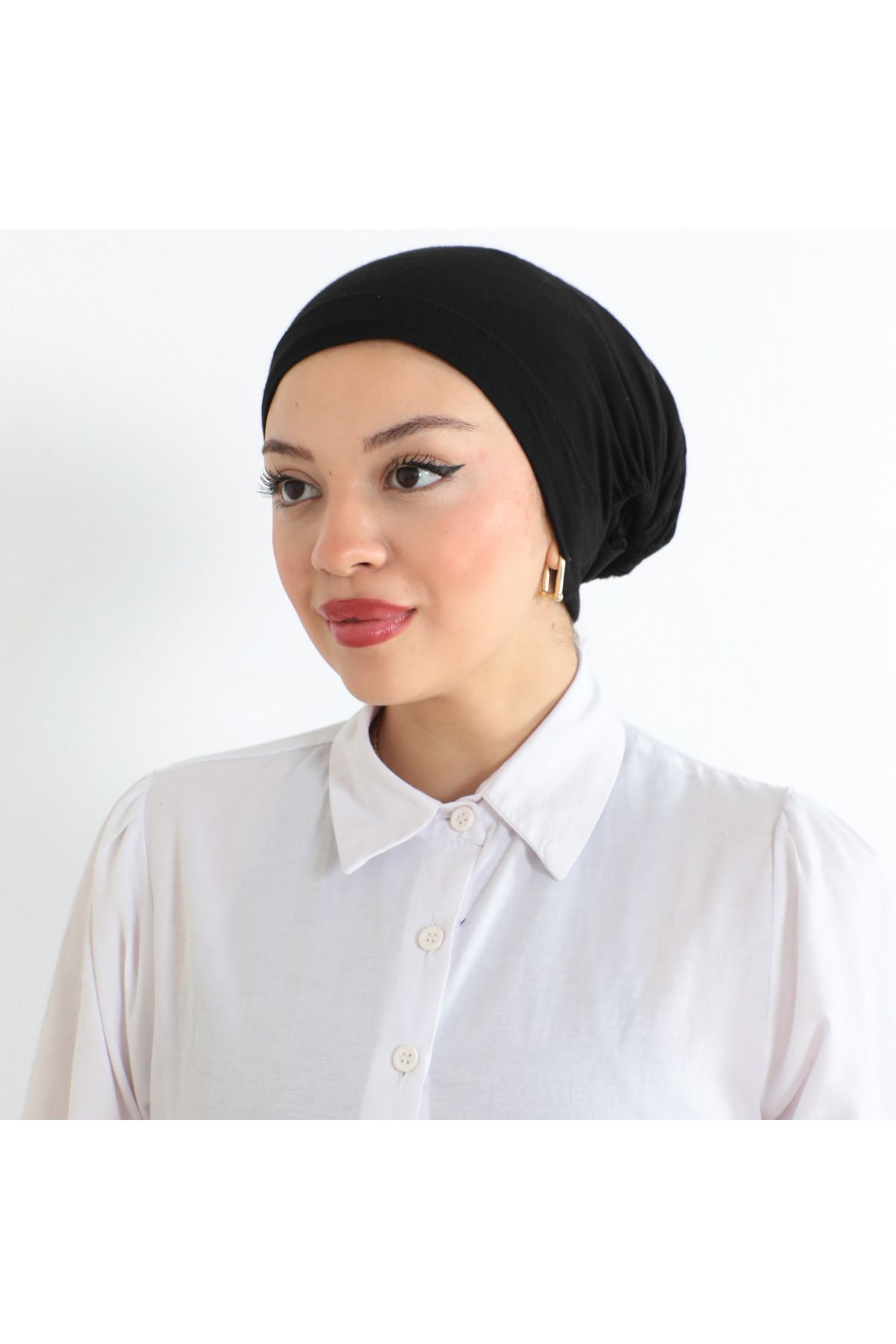 Melodi Scarf-Hijab pentru femei, cu volum mare, practic, anti-alunecare, pentru gât și sub bărbie. 6