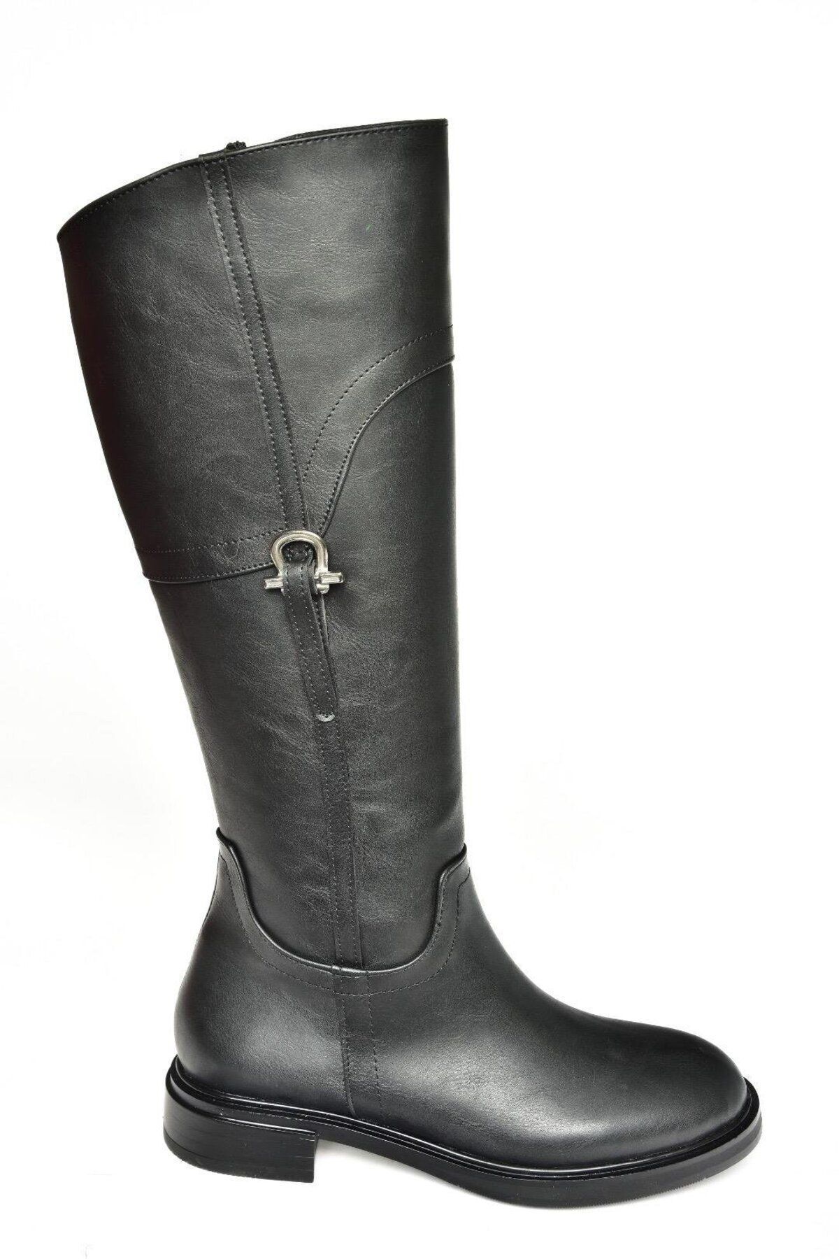 Fox Shoes-T 973600609   Schwarze Damenstiefel – flache Sohle 7