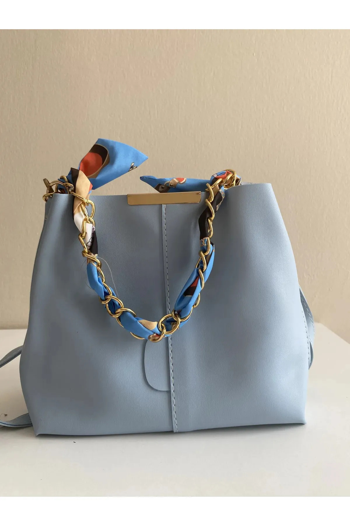 skyyouaccesories Жіноча сумка з м'якої шкіри з 3 відділеннями, з ланцюжком, а...