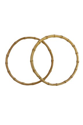ÇİĞDEM YÜN %100 Gerçek Bambu Örgü Çanta Sapı 2'li (20 cm çap)