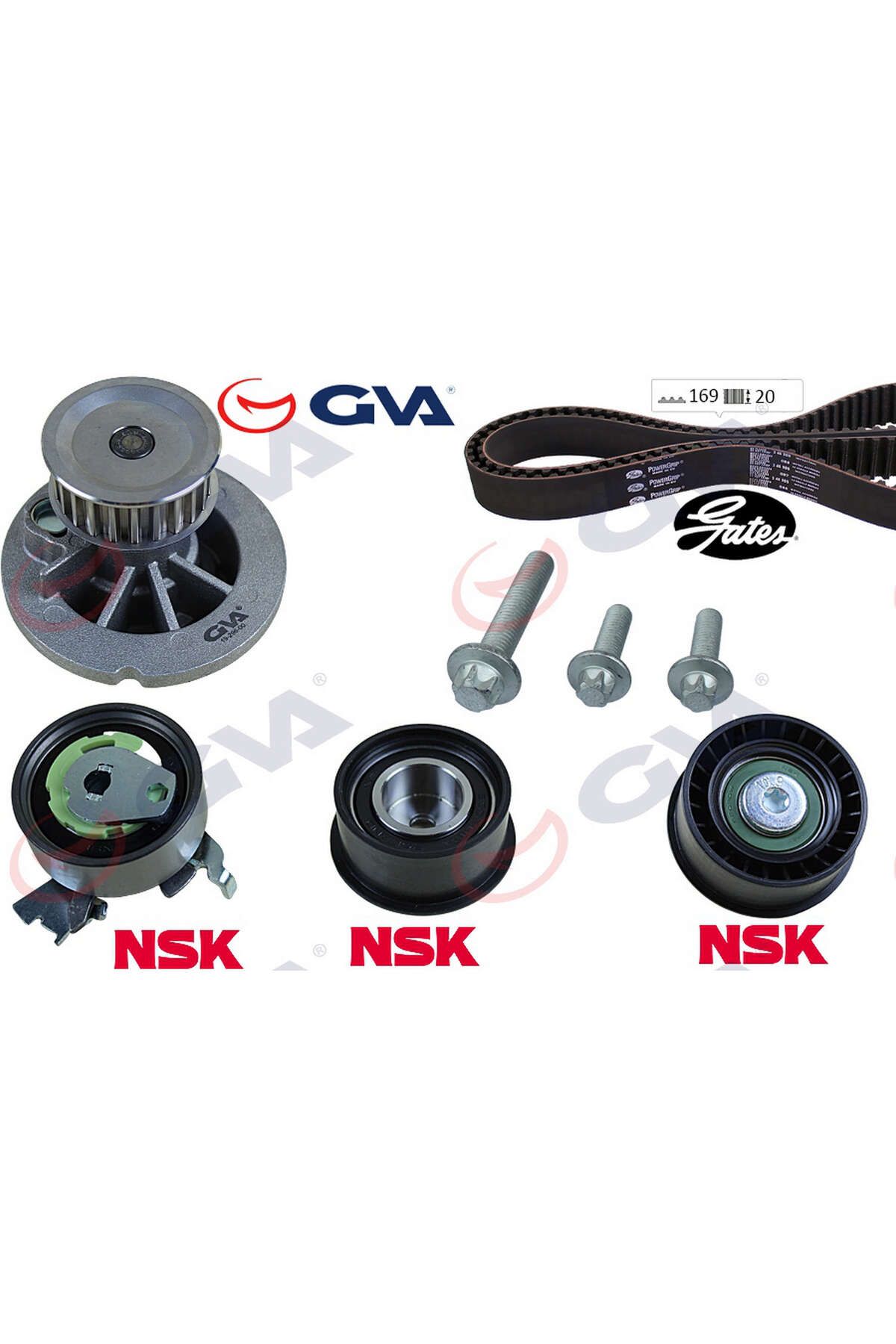 GVA DEVİRDAİMLİ EKSANTRİK GERGİ KİTİ ASTRA F-CORSA B-VECTRA B 1.4i-1.6i-1.8i 16V X14XE-X16XE 550134