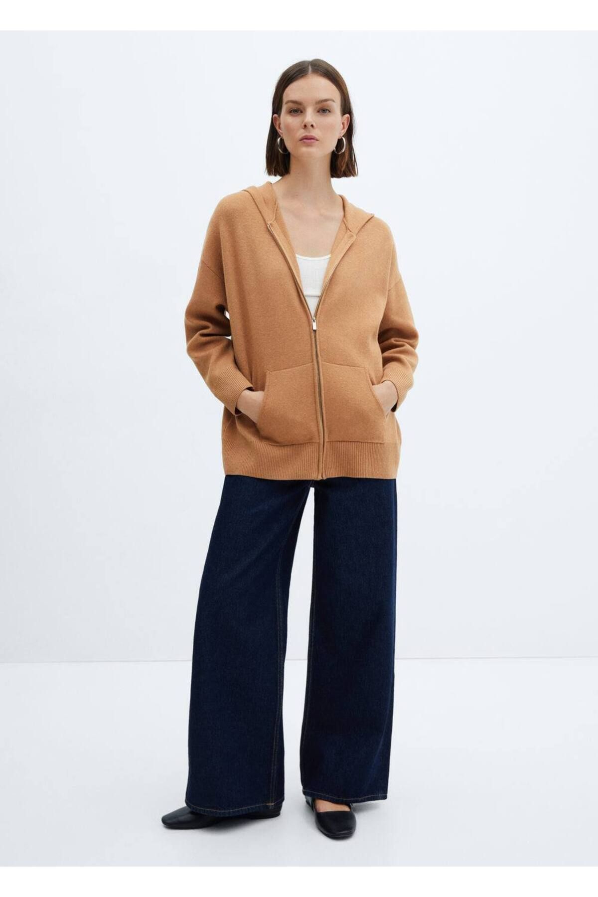 MANGO Woman-Dzianinowa bluza zapinana na zamek 2