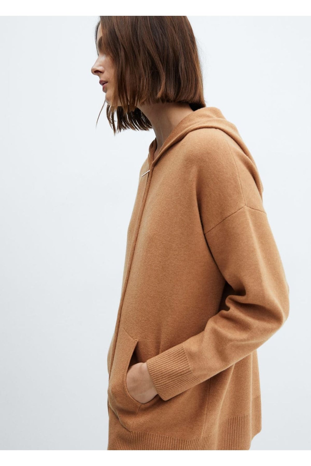 MANGO Woman-Dzianinowa bluza zapinana na zamek 8