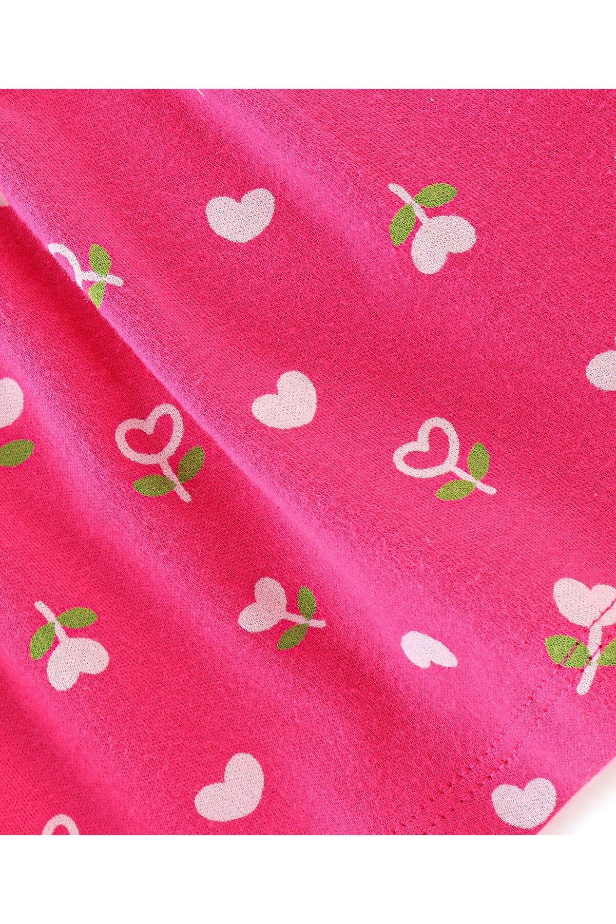 Babyoye-Eco Conscious 100% Cotton Full Sleeves Top & Legging Heart Print - Pink & White 7