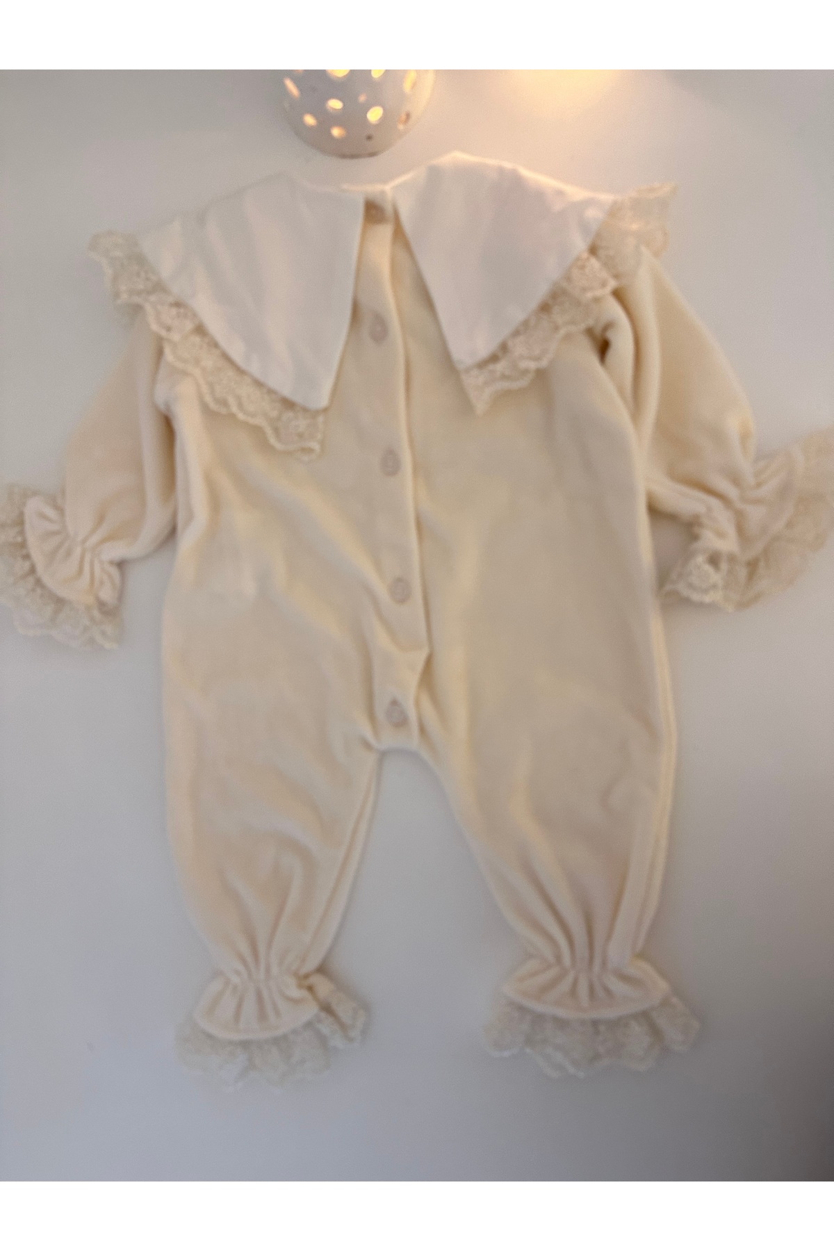 Sincabın Düşleri Hoşgeldin Bebek yenidoğan bebek hediye kutusu mevlüt elbise set triko kadife patik şapka fotoğrafı 5 (önizleme)