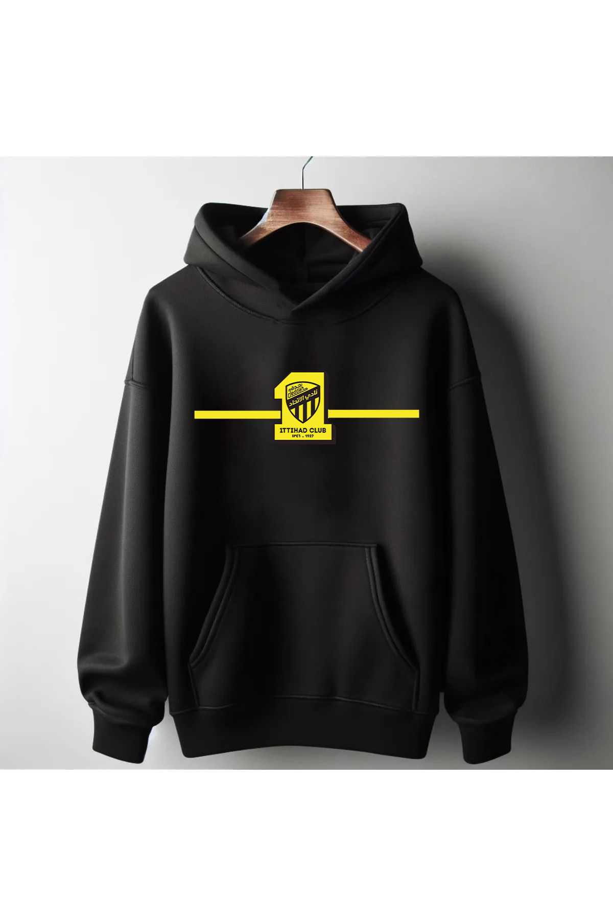Pisa Art AL İttihad Özel Minimalist Tasarım Unisex Kapşonlu Taraftar Sweatshirt