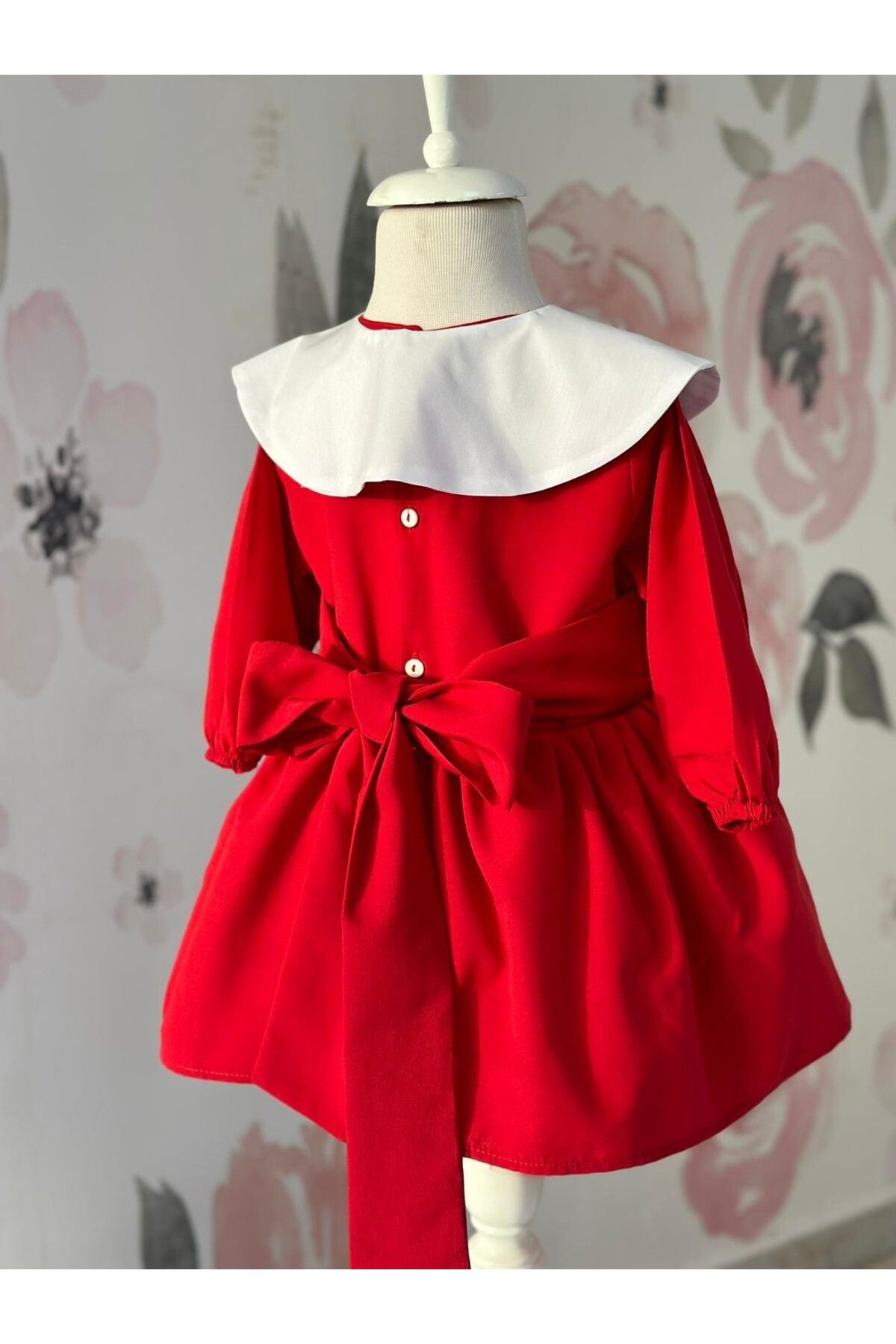 le petit sole-Rochie brodata soldat de plumb pentru fete 2