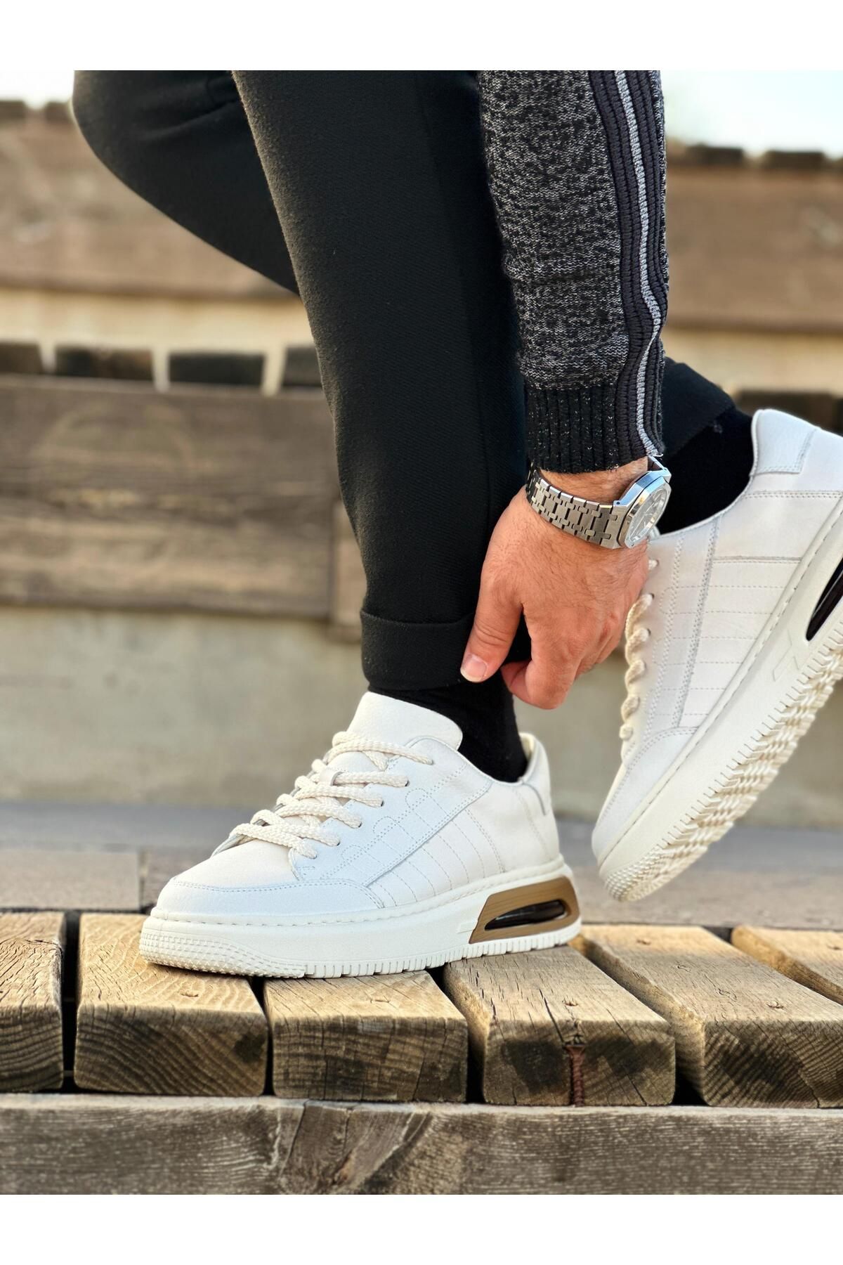 اسنیکر سفید مردانه 0495 اورجینال ByItallanoshoes