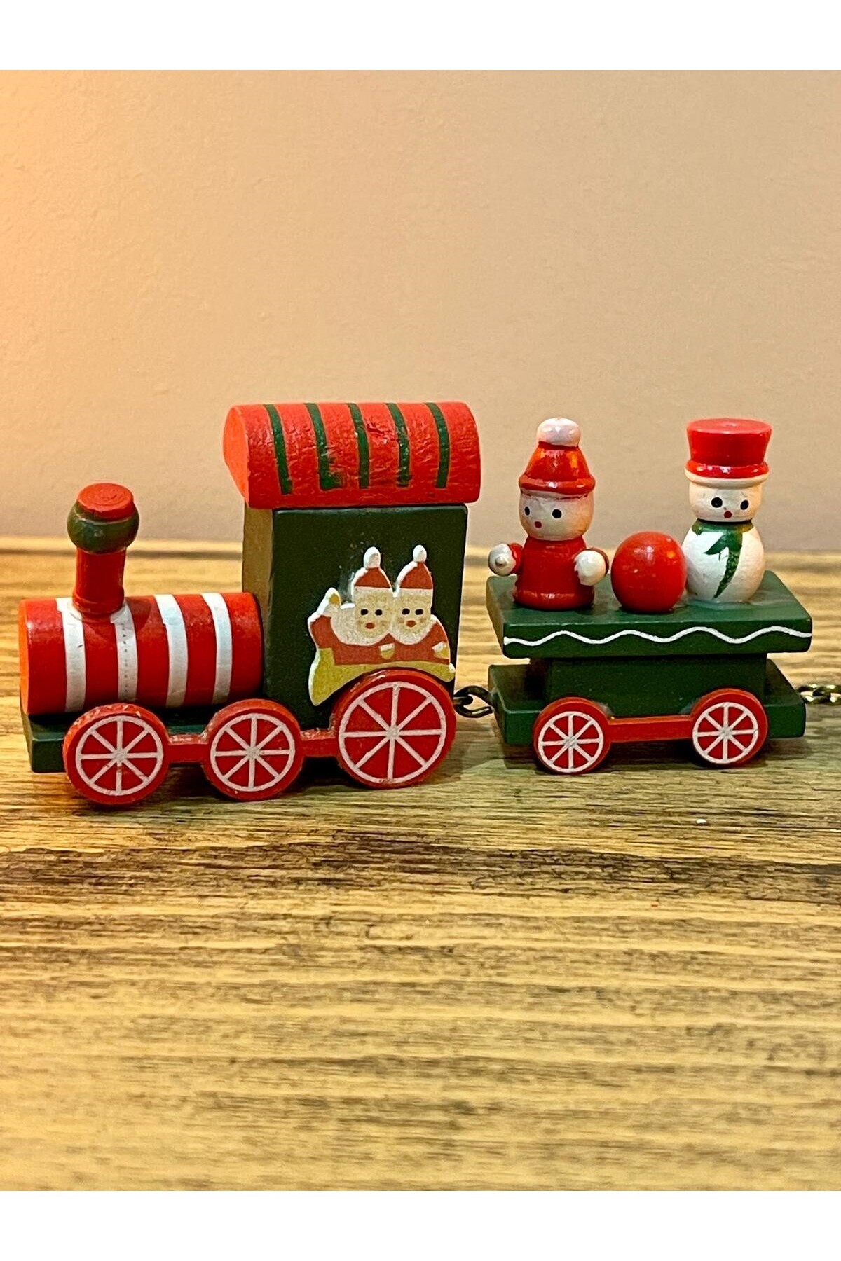 Cold Easy-Wooden Christmas Train Ornament Christmas Decoration Home Santa Claus Gift Toys Crafts Cookies 3