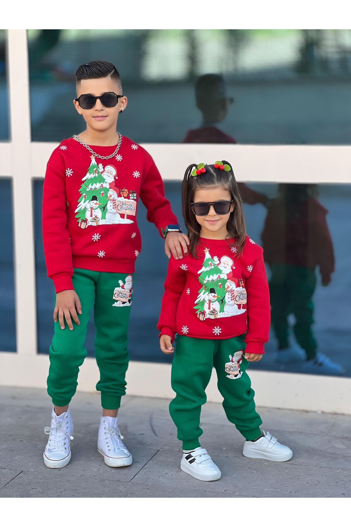 Calisa-Children's Christmas Themed Tracksuit Set 2