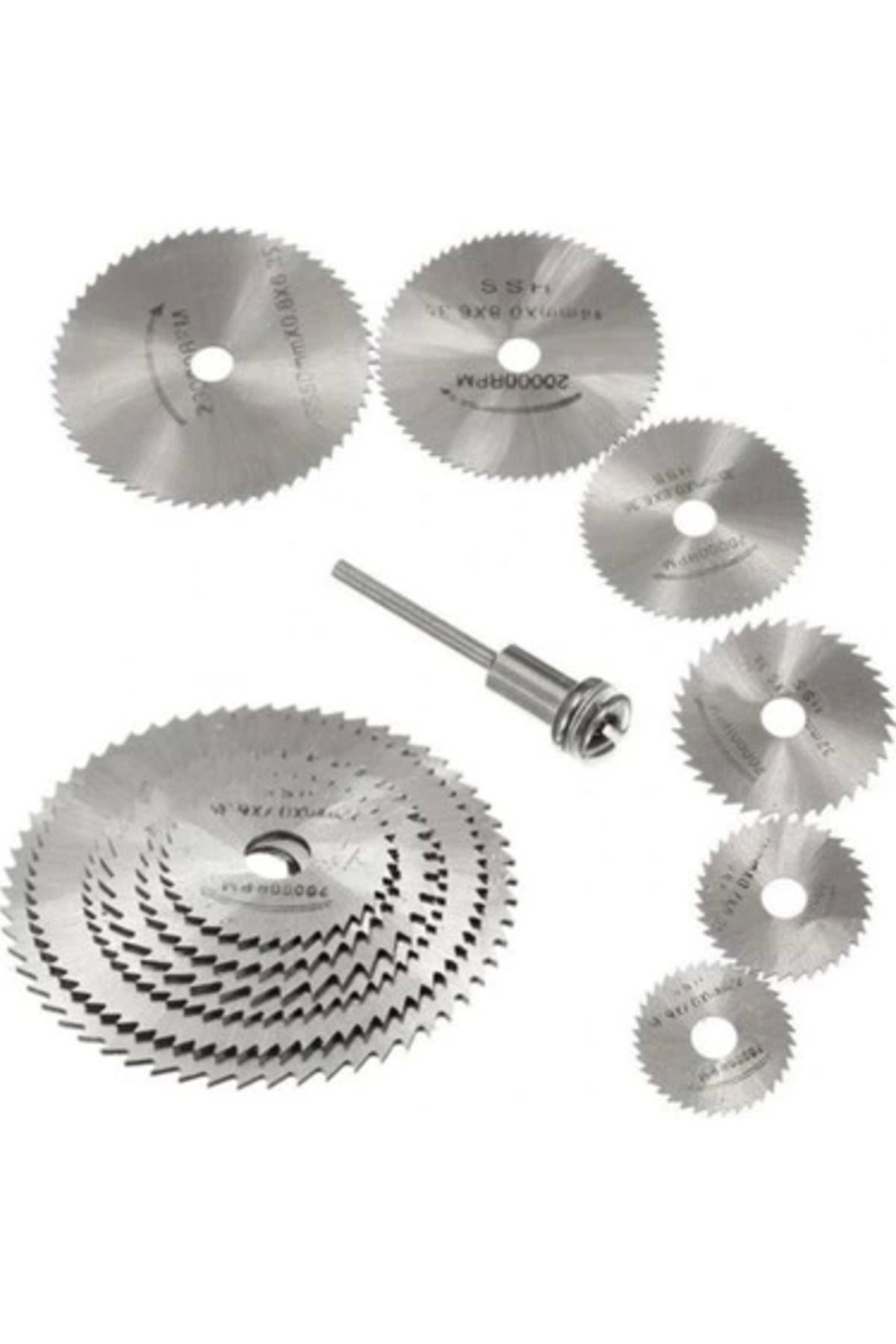 Easy Tedarik Metal 6 Parça Mini Matkap Ucu Ahşap Kesme Yuvarlak Çelik Bıçak Disk Testere Seti Kiti