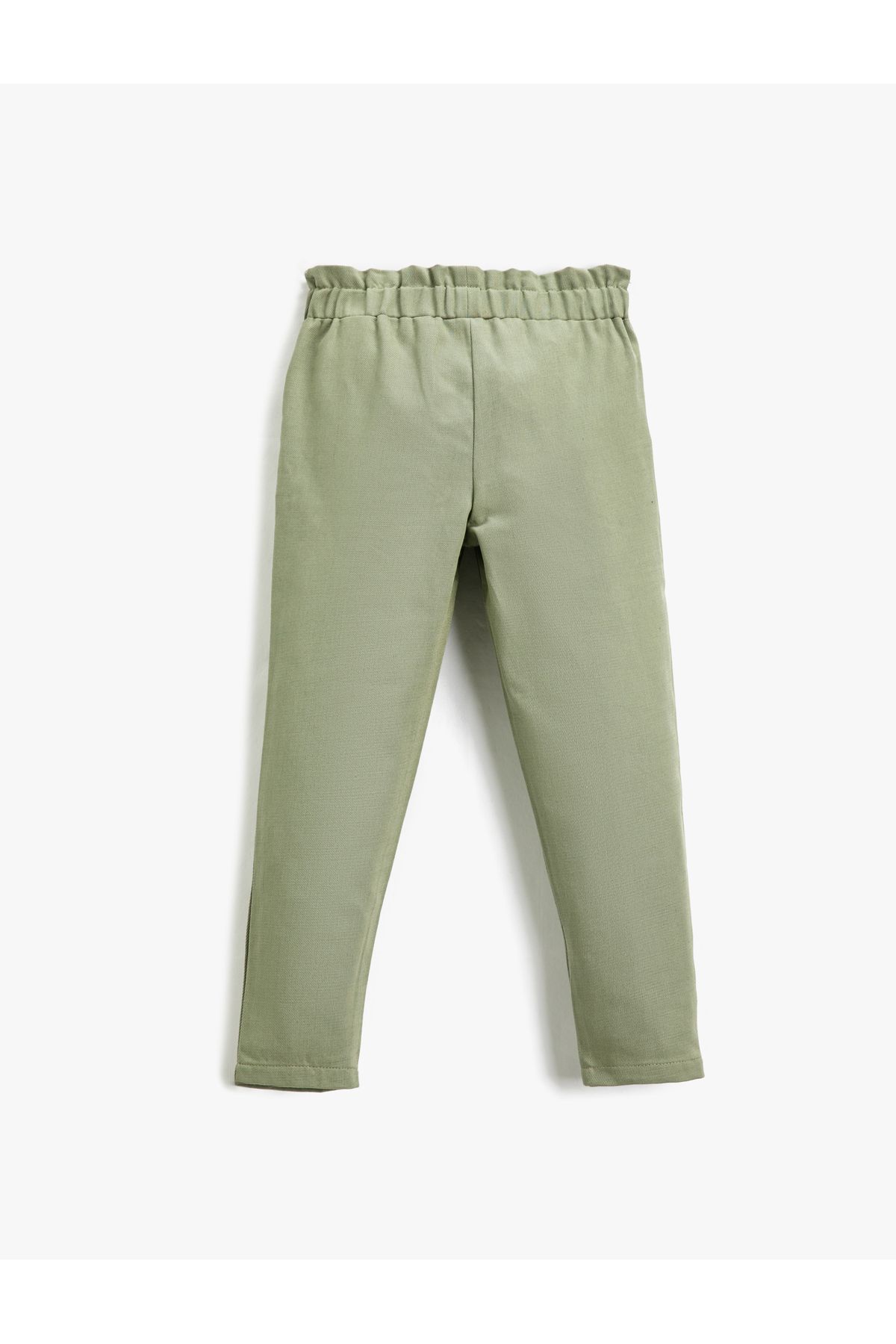 Koton-Elastic Waist Button Detailed Trousers with Pockets 2