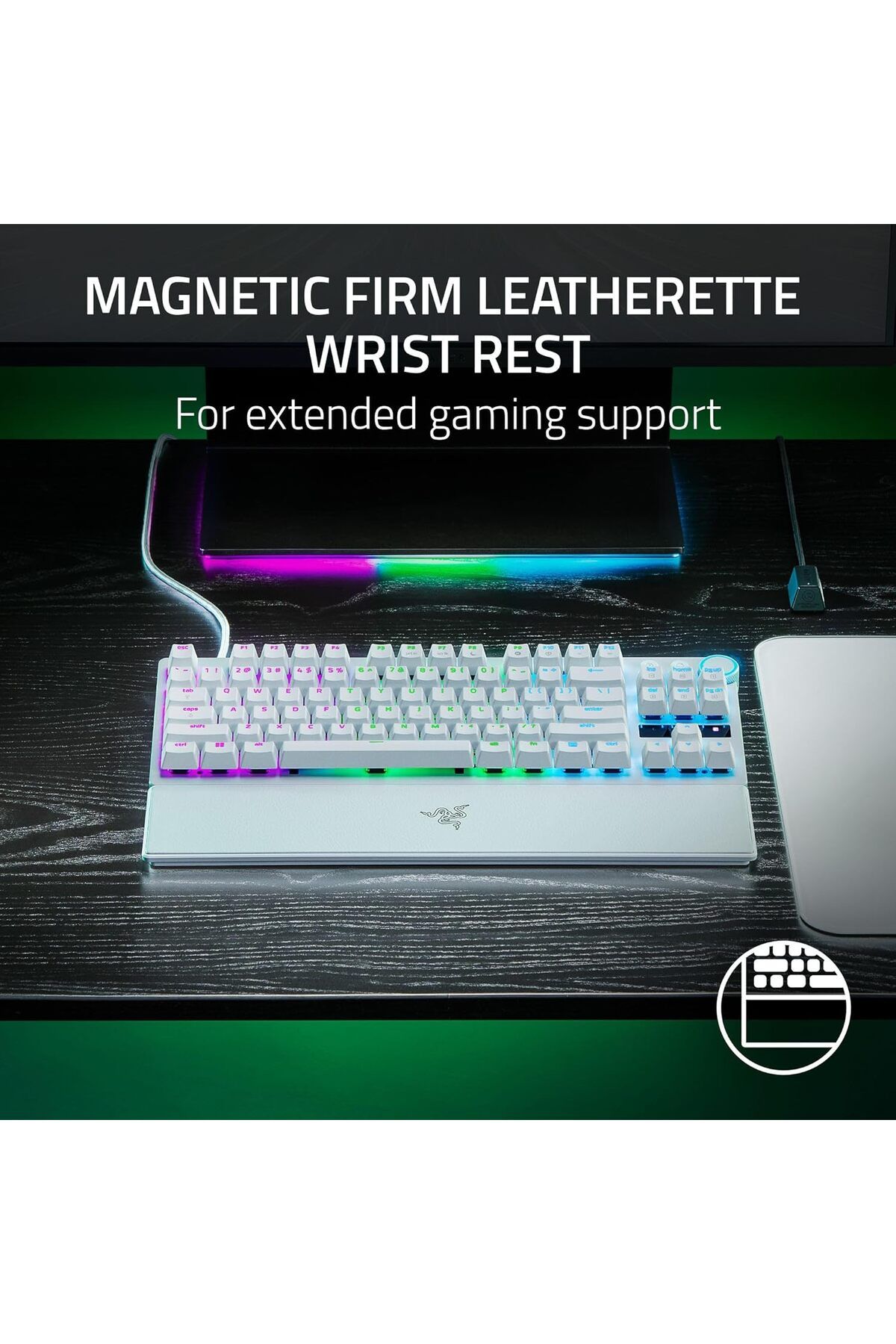 RAZER-Huntsman V3 Pro Tkl Wired Analog Optical Esports Keyboard: Snap Tap Mode/rapid Trigger/rgb 8