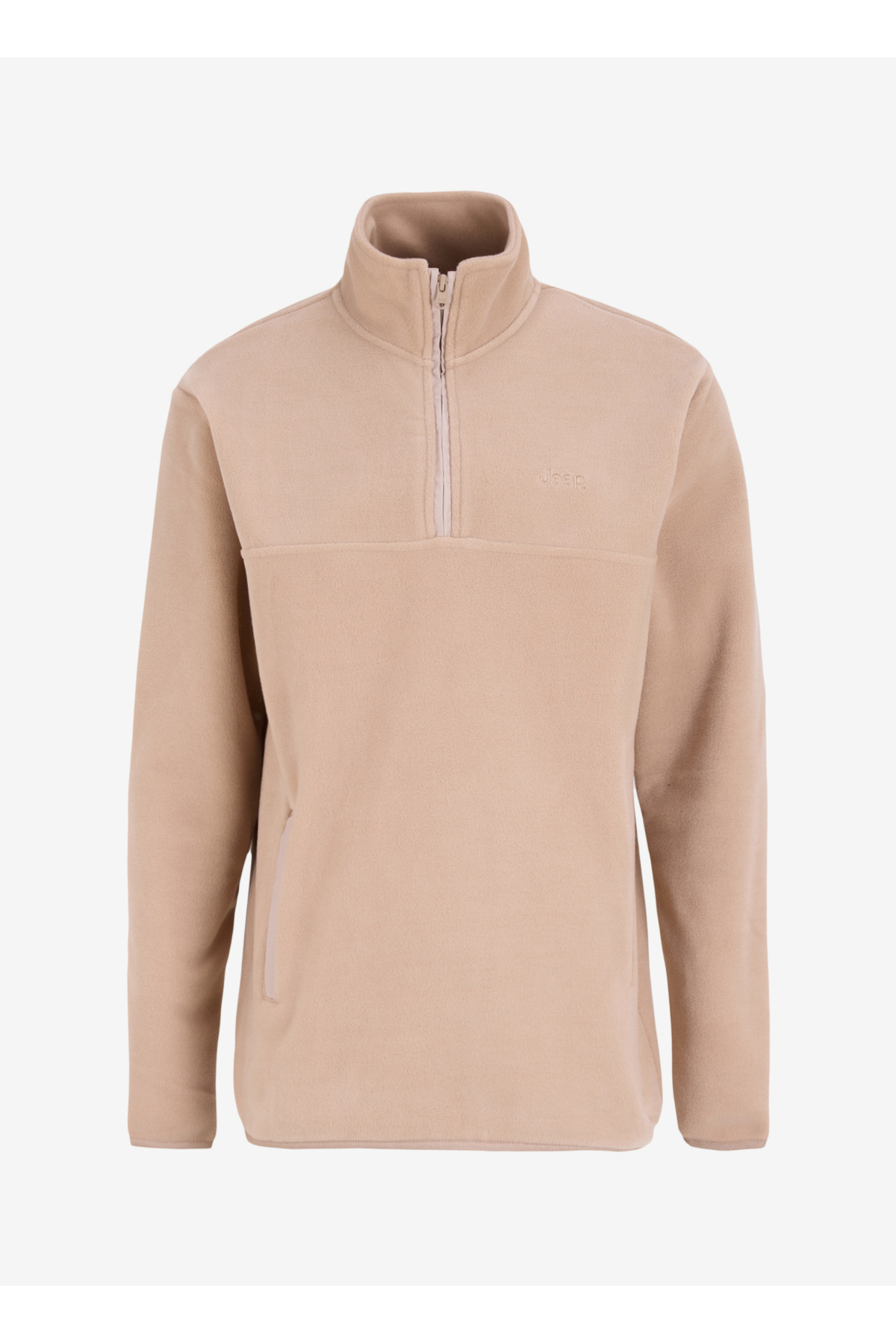 JEEP Bej Erkek Dik Yaka Relaxed Polar Sweatshirt C4WM-SWT4201 — بژ 5003160011