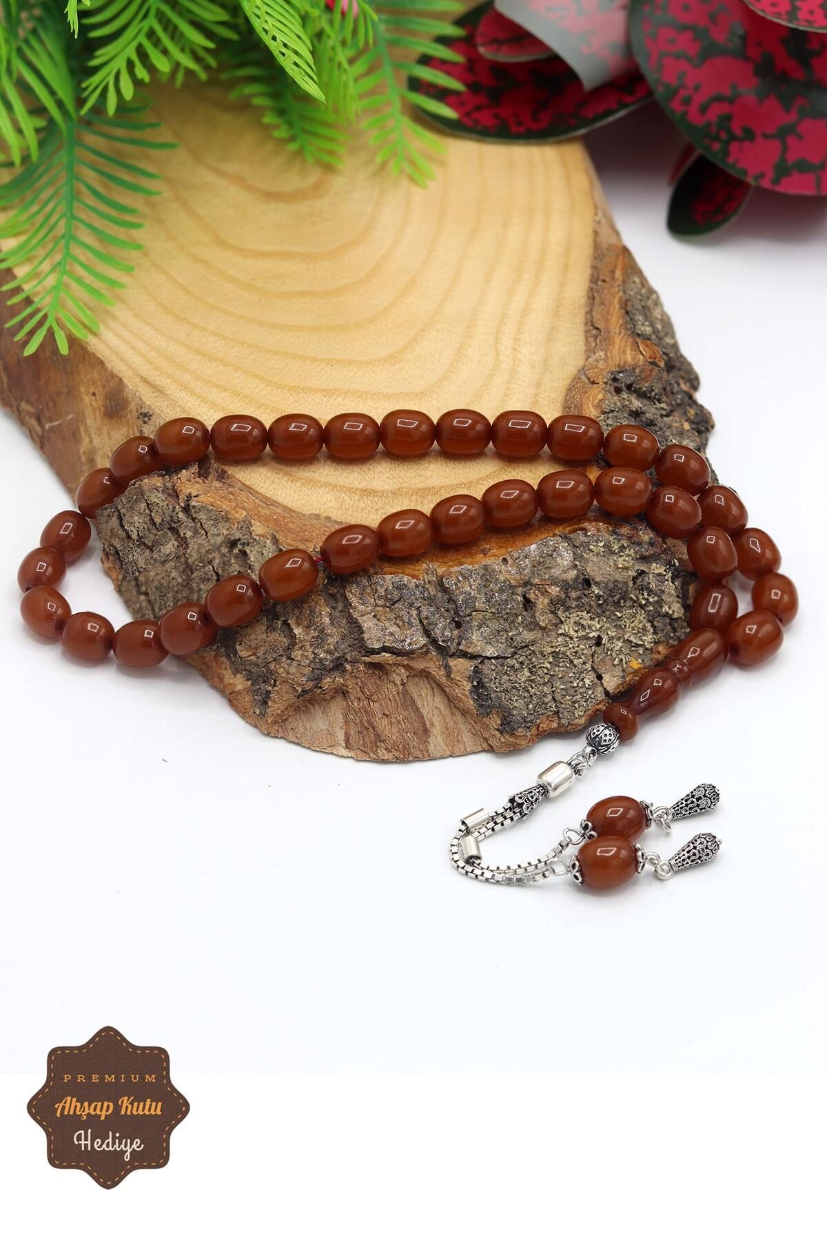 Midyat Nurtaş Gümüş-Honey Egg Cut Silver Tufted Crimped Amber Rosary 201023464 3