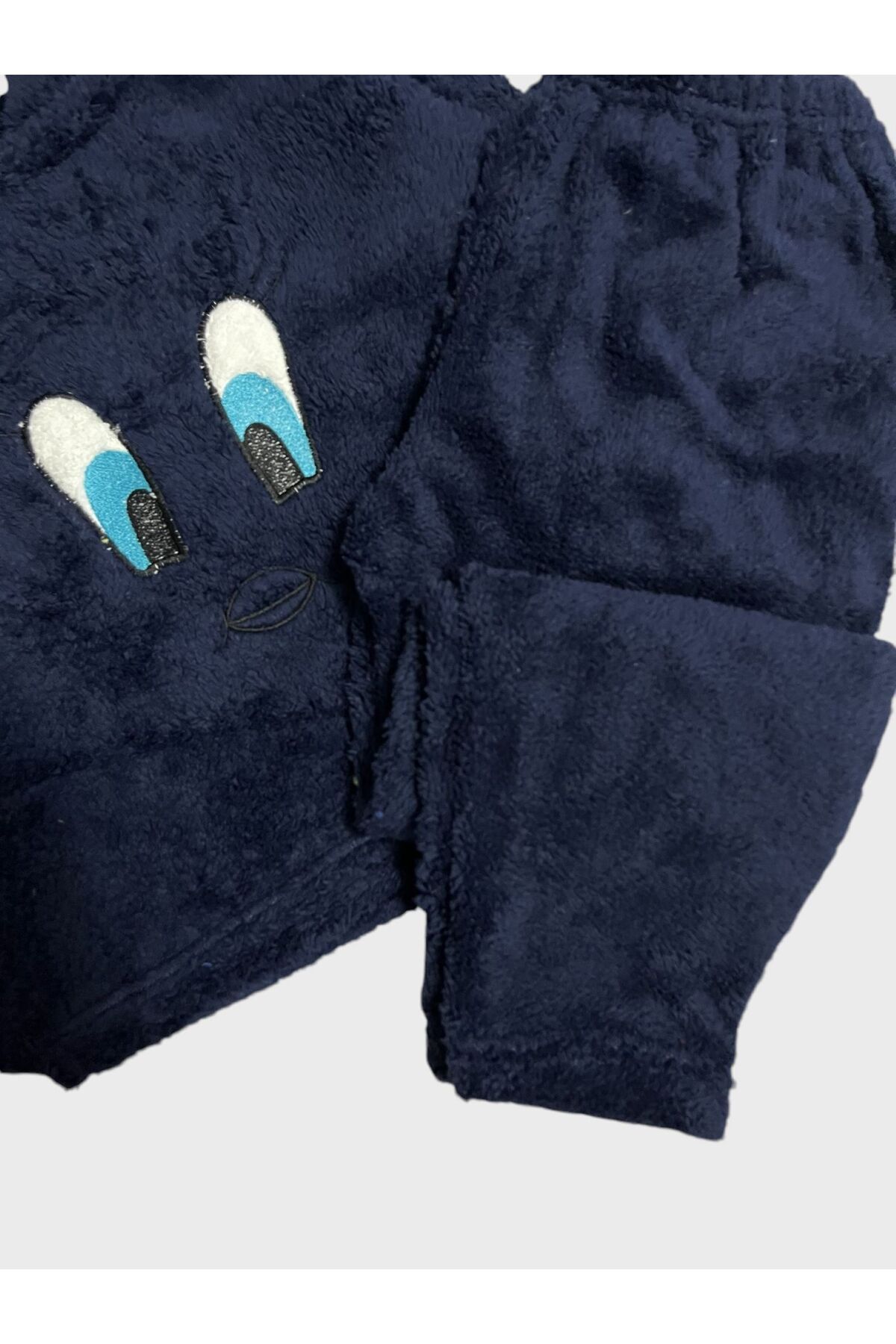 Fil Kids-Boy's Navy Blue Tweety Print Long Sleeve Winter Fleece Pajamas Set 2