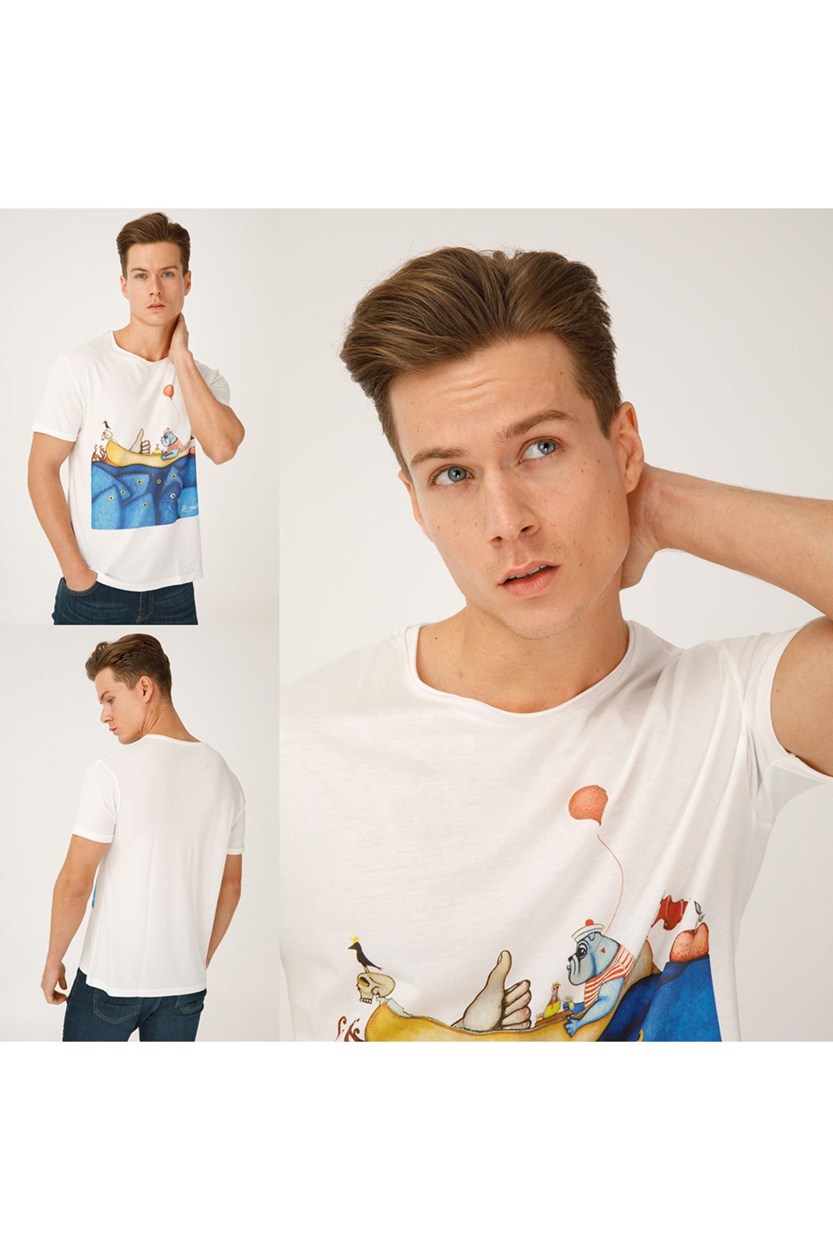 Biggdesign-Mr. Allright Man Crew Neck Mens T-shirt 7
