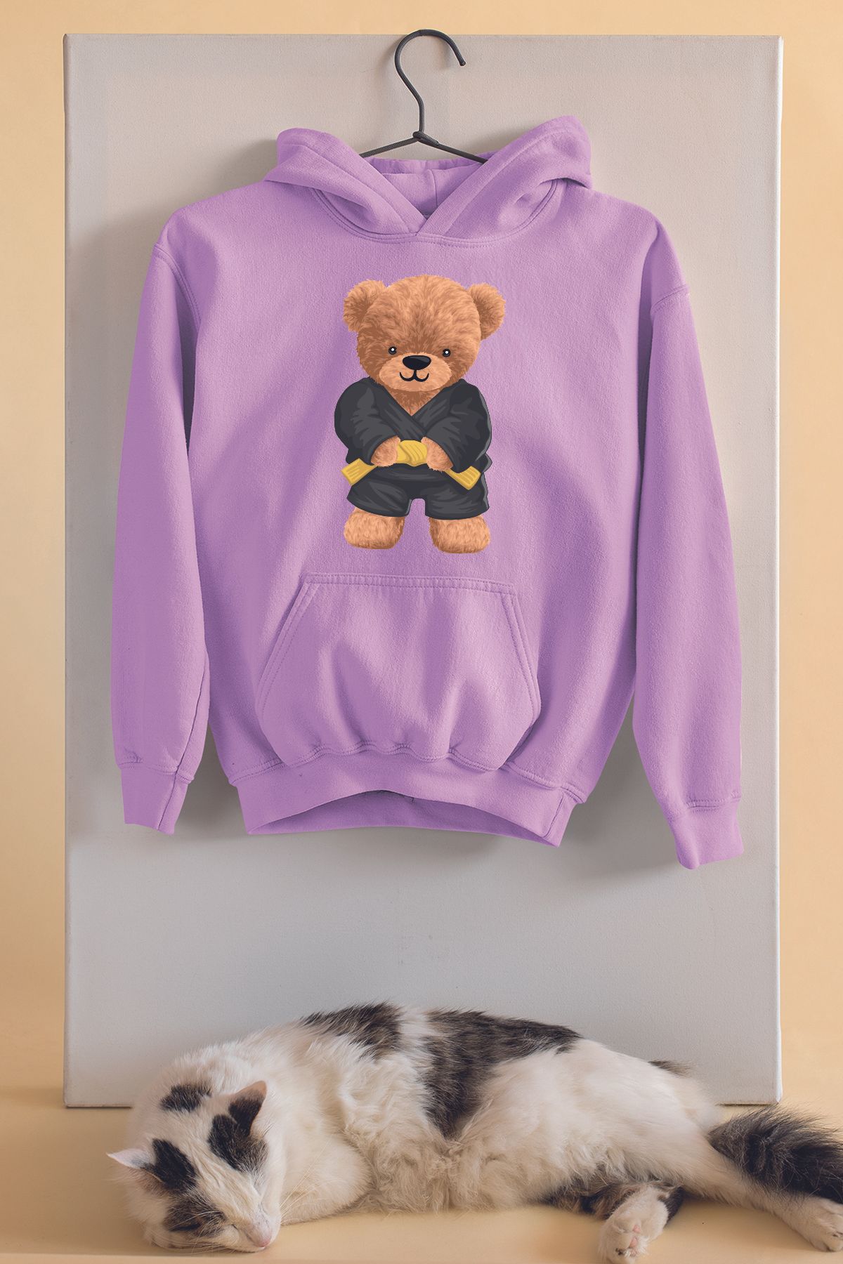 ADABEBEK-Unisex Oversize Taekwondo Bear Printed Kids Sweatshirt 1