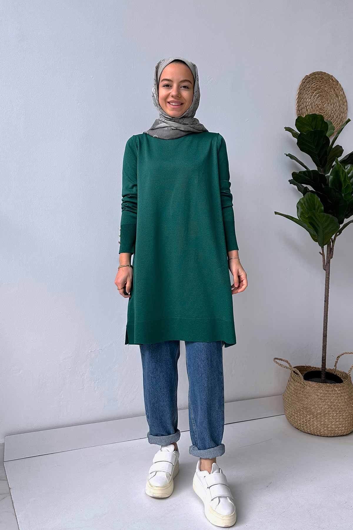 Ka Hijab-Emerald Mercerized Hijab Tunic - a Form Sparkle 3