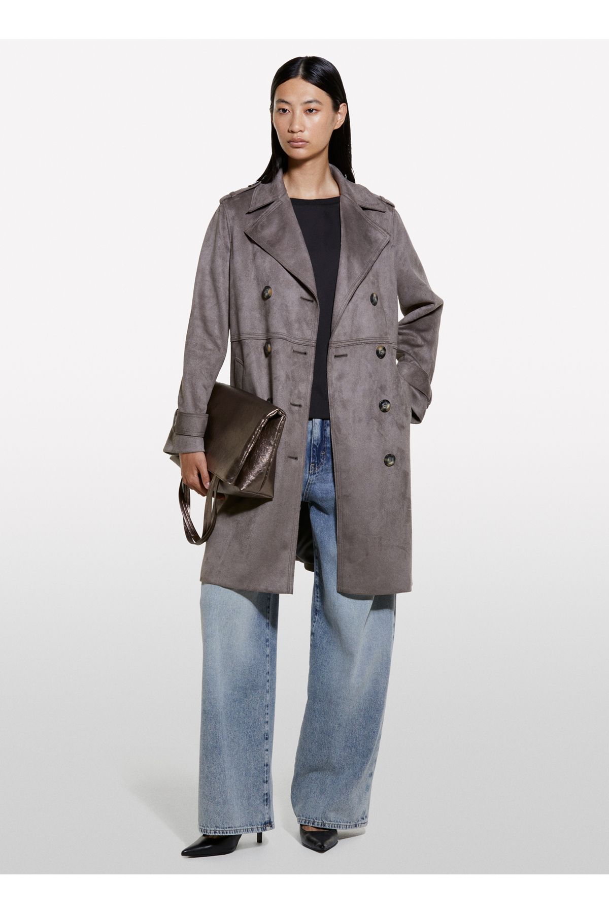 Sisley-Smoked Women's Trench Coat 20Azln04H 1