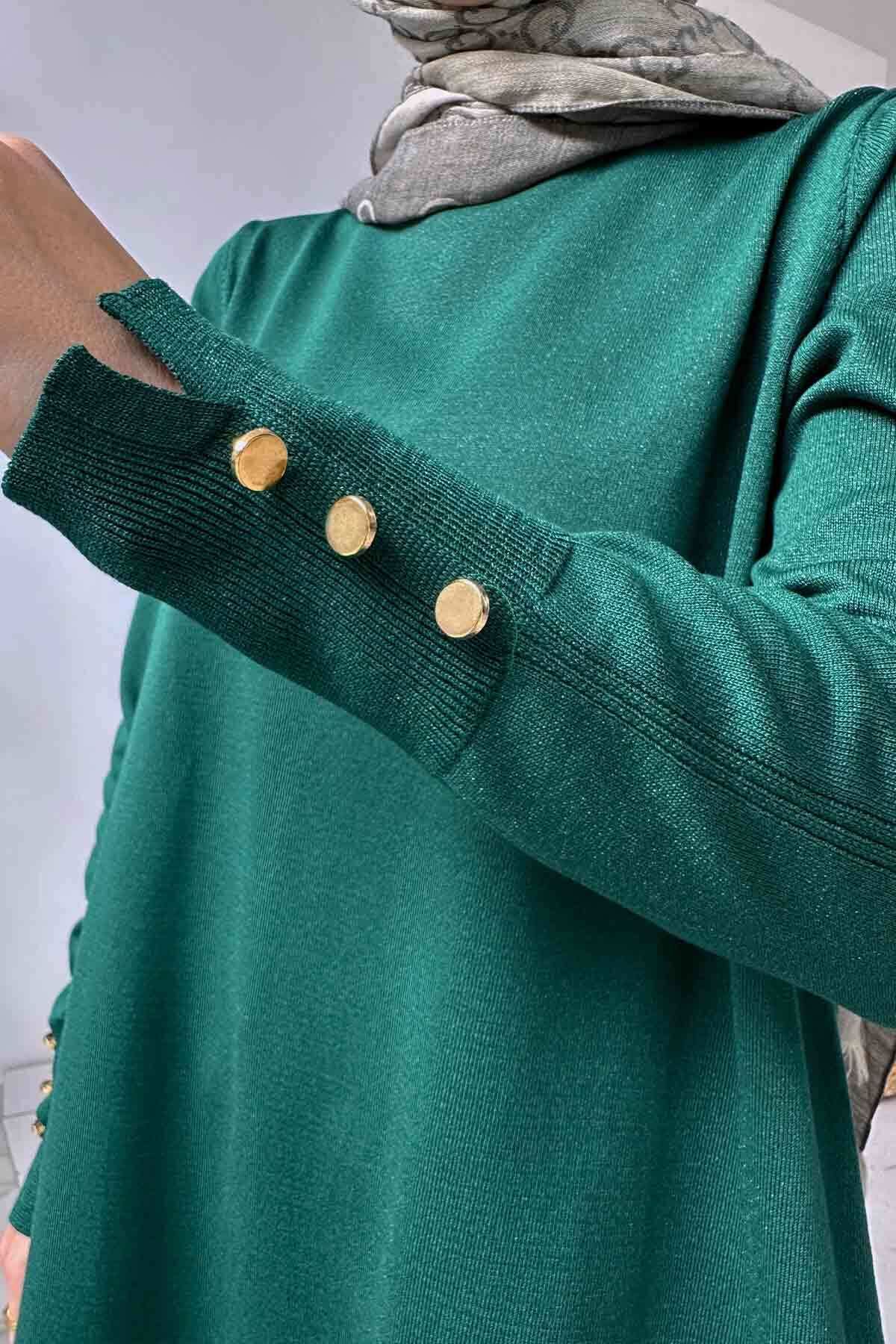 Ka Hijab-Emerald Mercerized Hijab Tunic - a Form Sparkle 2