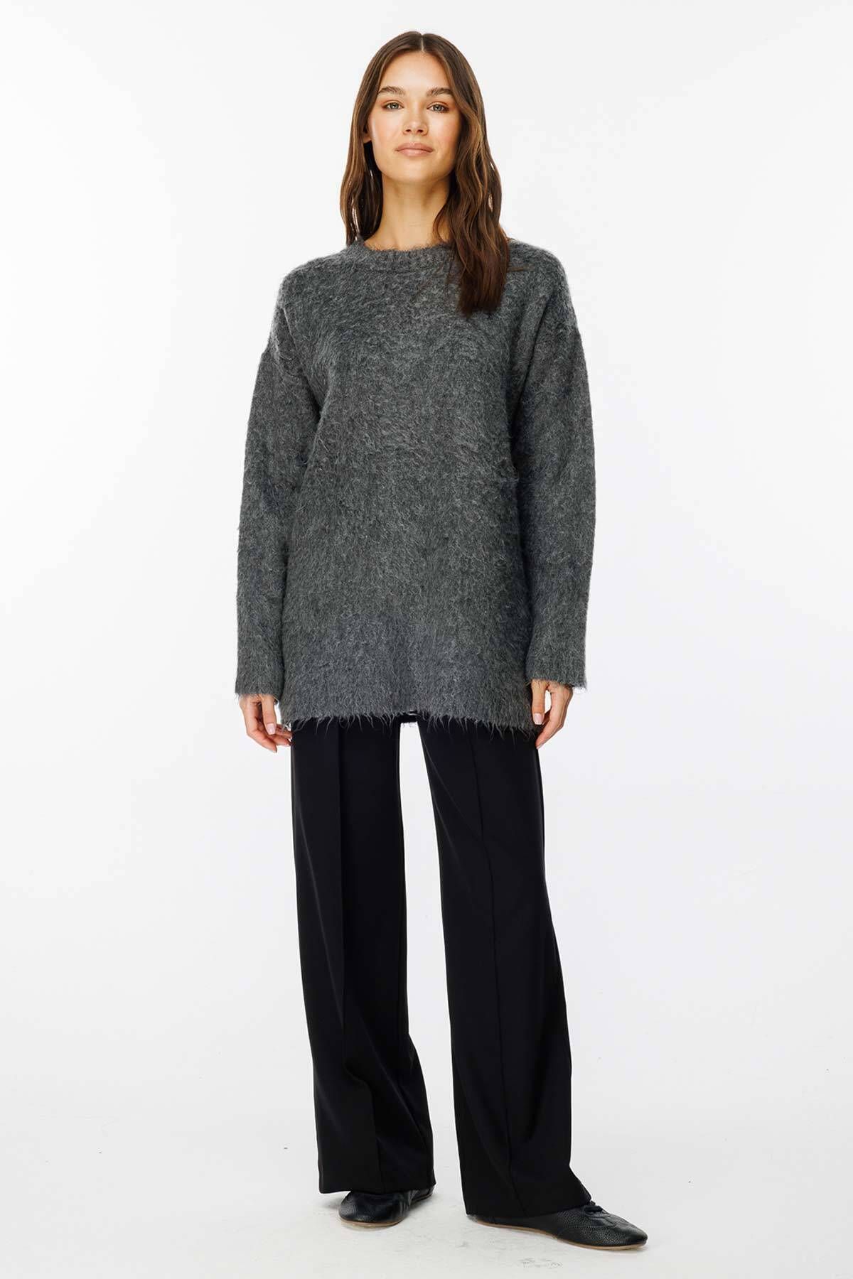 Hooopstore-Teddy Textured Smoked Sweater 2